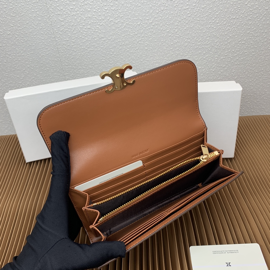【CELINE】TRIOMPHE CANVAS 19*10*3CM