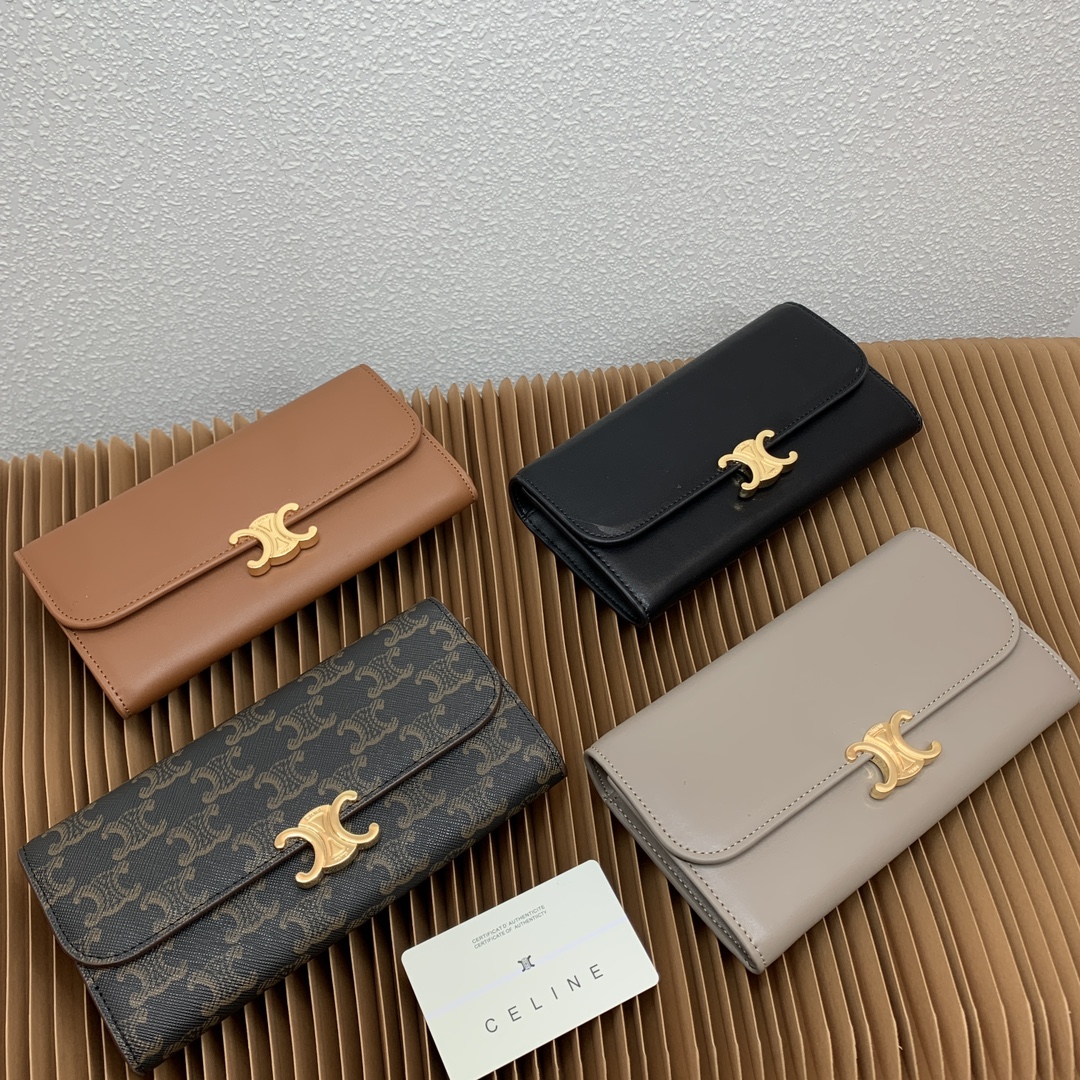【CELINE】TRIOMPHE CANVAS 19*10*3CM