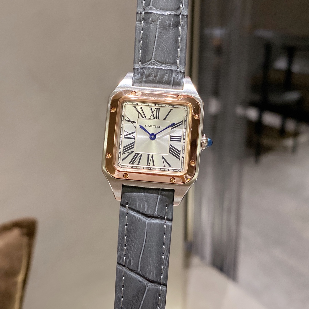 【15-20日間の輸送時間】【CARTIER】SANTOS 28mm×33mm