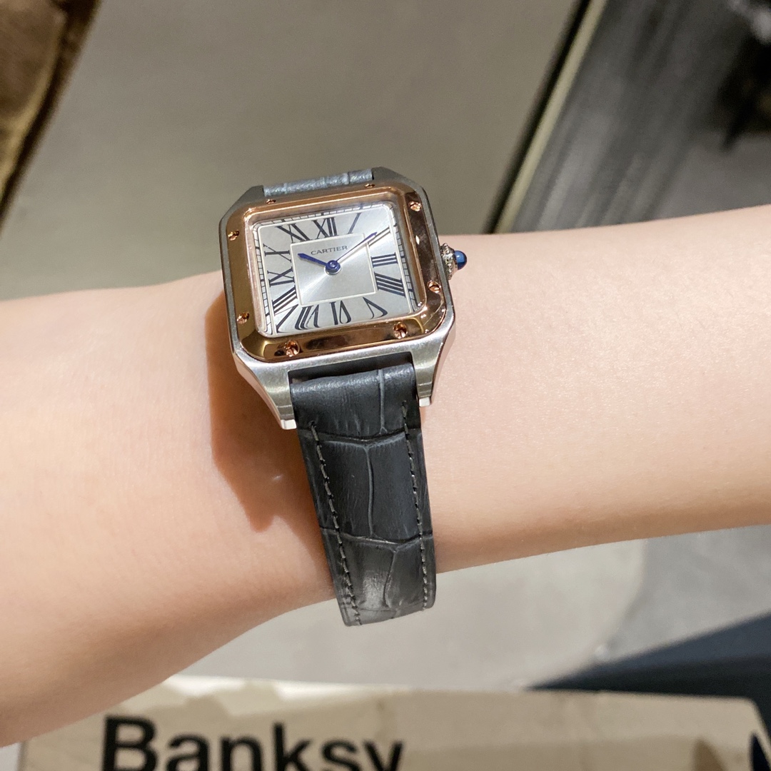 【15-20日間の輸送時間】【CARTIER】SANTOS 28mm×33mm