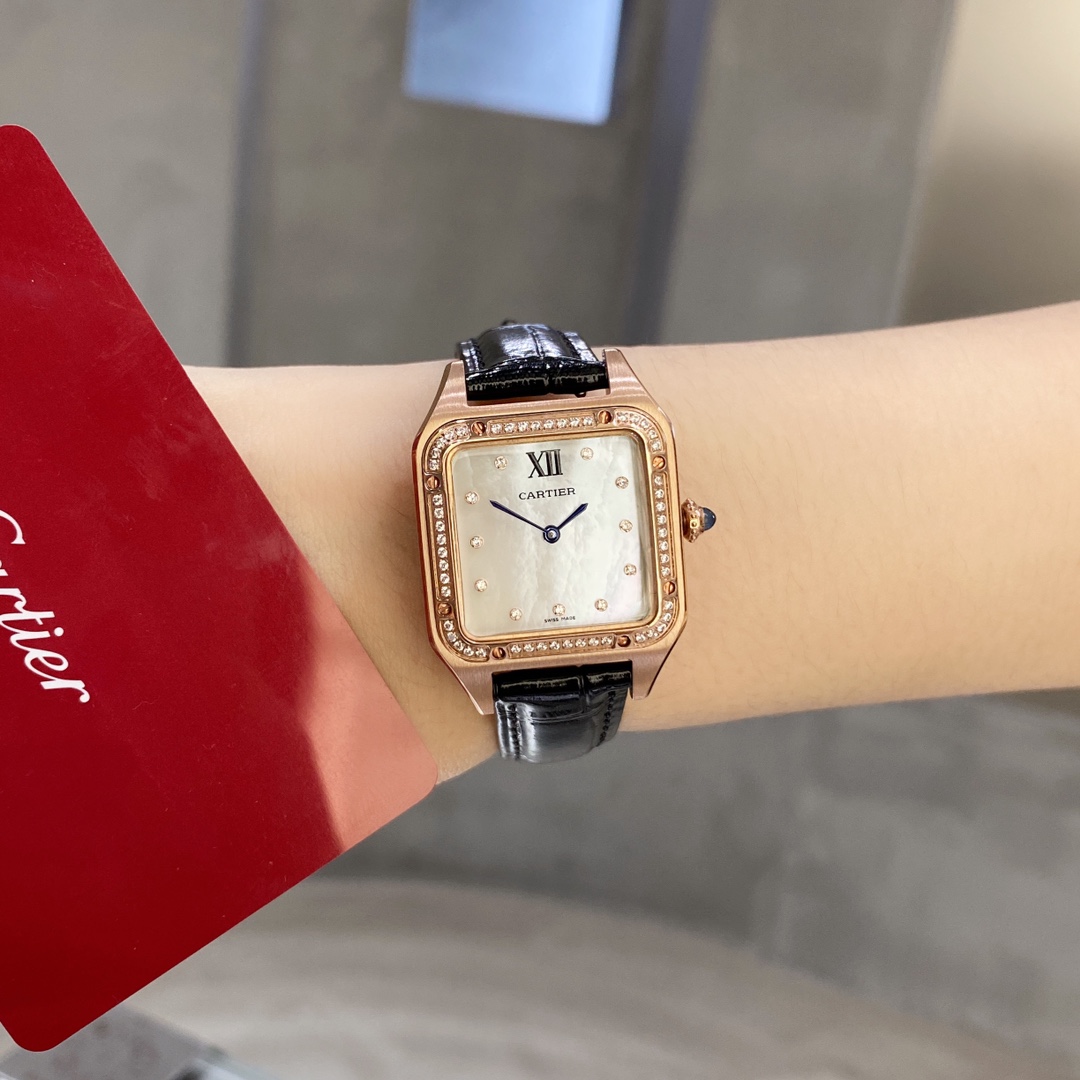 【15-20日間の輸送時間】【CARTIER】SANTOS 28mm×38mm