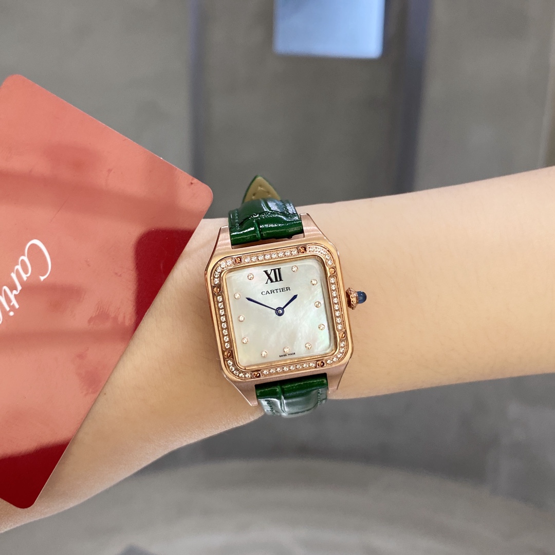 【15-20日間の輸送時間】【CARTIER】SANTOS 28mm×38mm