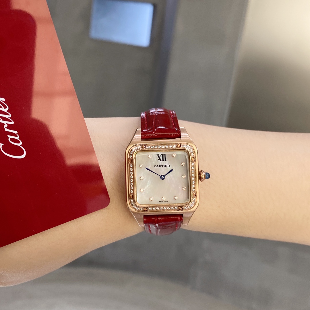 【15-20日間の輸送時間】【CARTIER】SANTOS 28mm×38mm