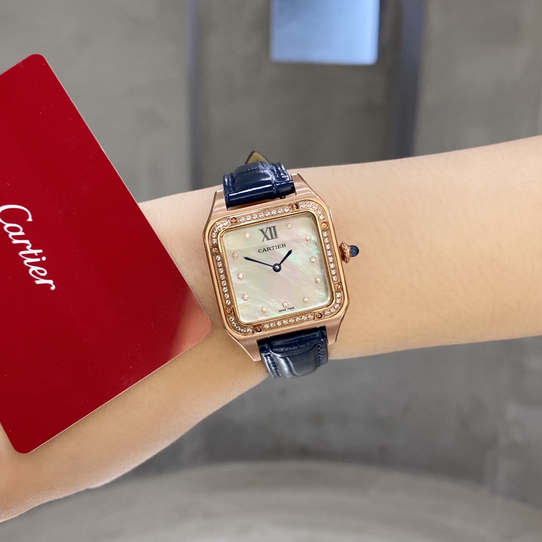 【15-20日間の輸送時間】【CARTIER】SANTOS 28mm×38mm