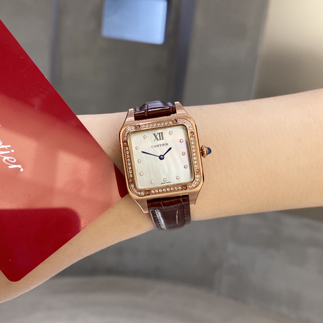 【15-20日間の輸送時間】【CARTIER】SANTOS 28mm×38mm