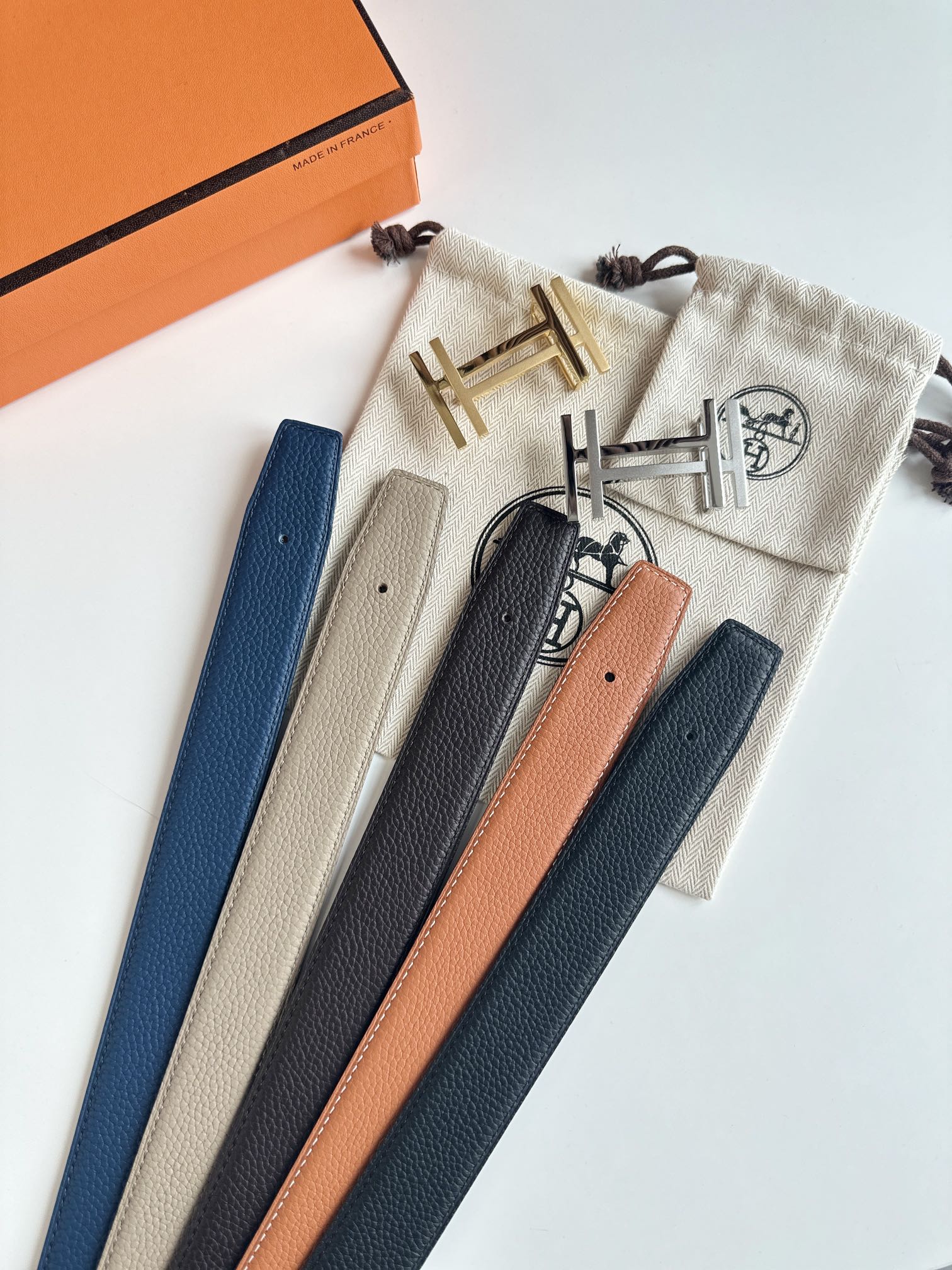 【Hermès】 メンズ  幅：3.2CM 長：105-125CM