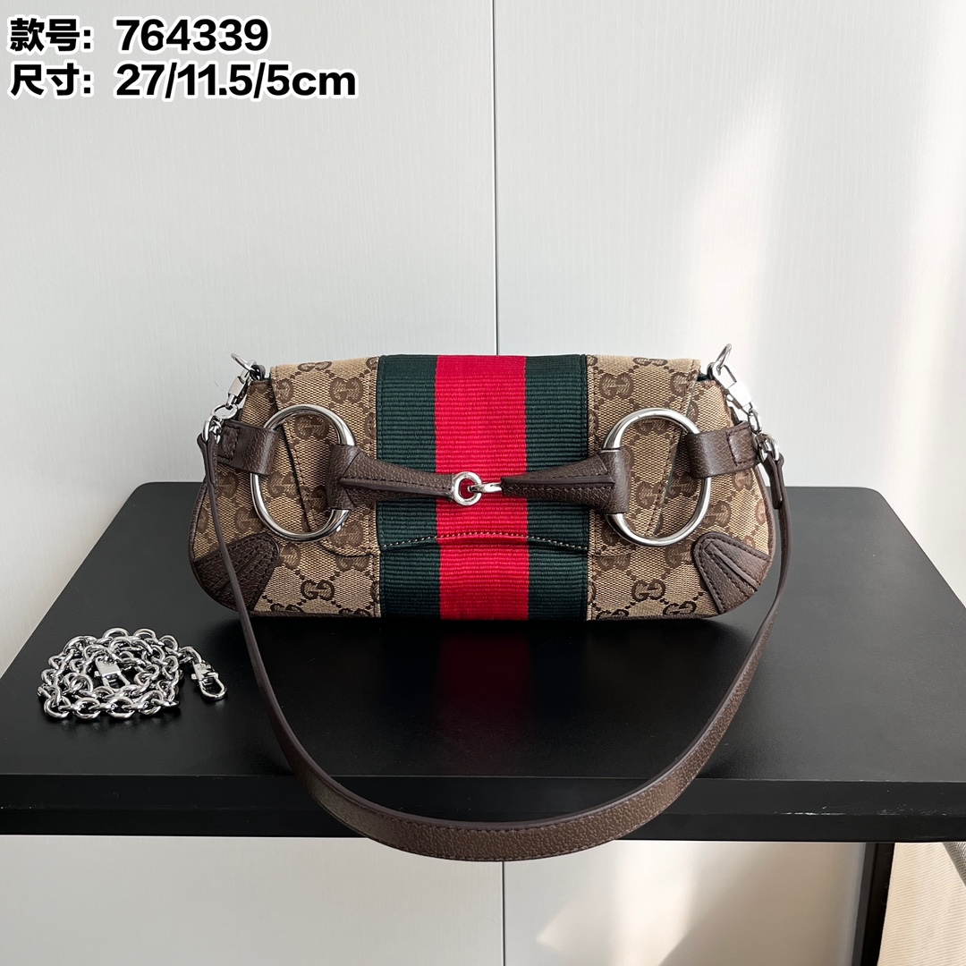 【GUCCI】GG Horsebit Chain 27×11.5×5cm
