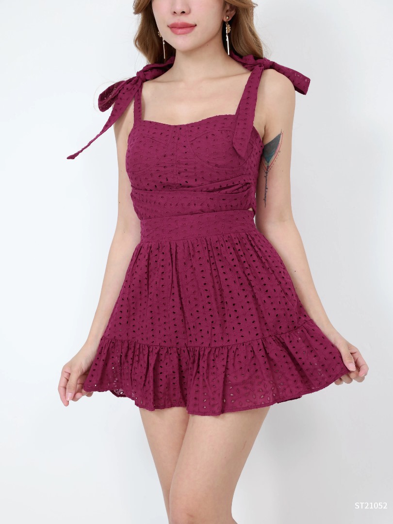 【LBP独家】温柔通花两件套 (ST21052) - 特价-La'Belle Fashion Boutique Sdn Bhd