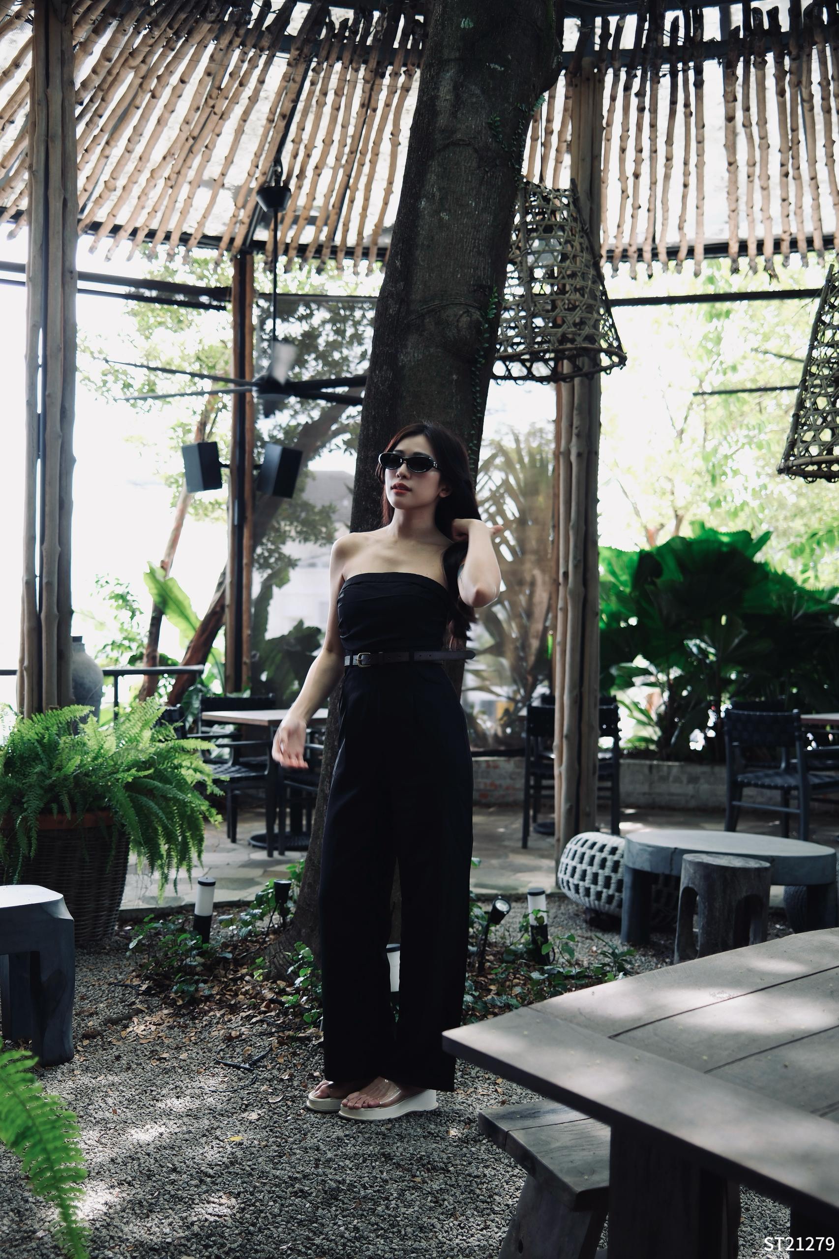 【LBP独家】设计感小众高腰抹胸连身长裤 (ST21279)