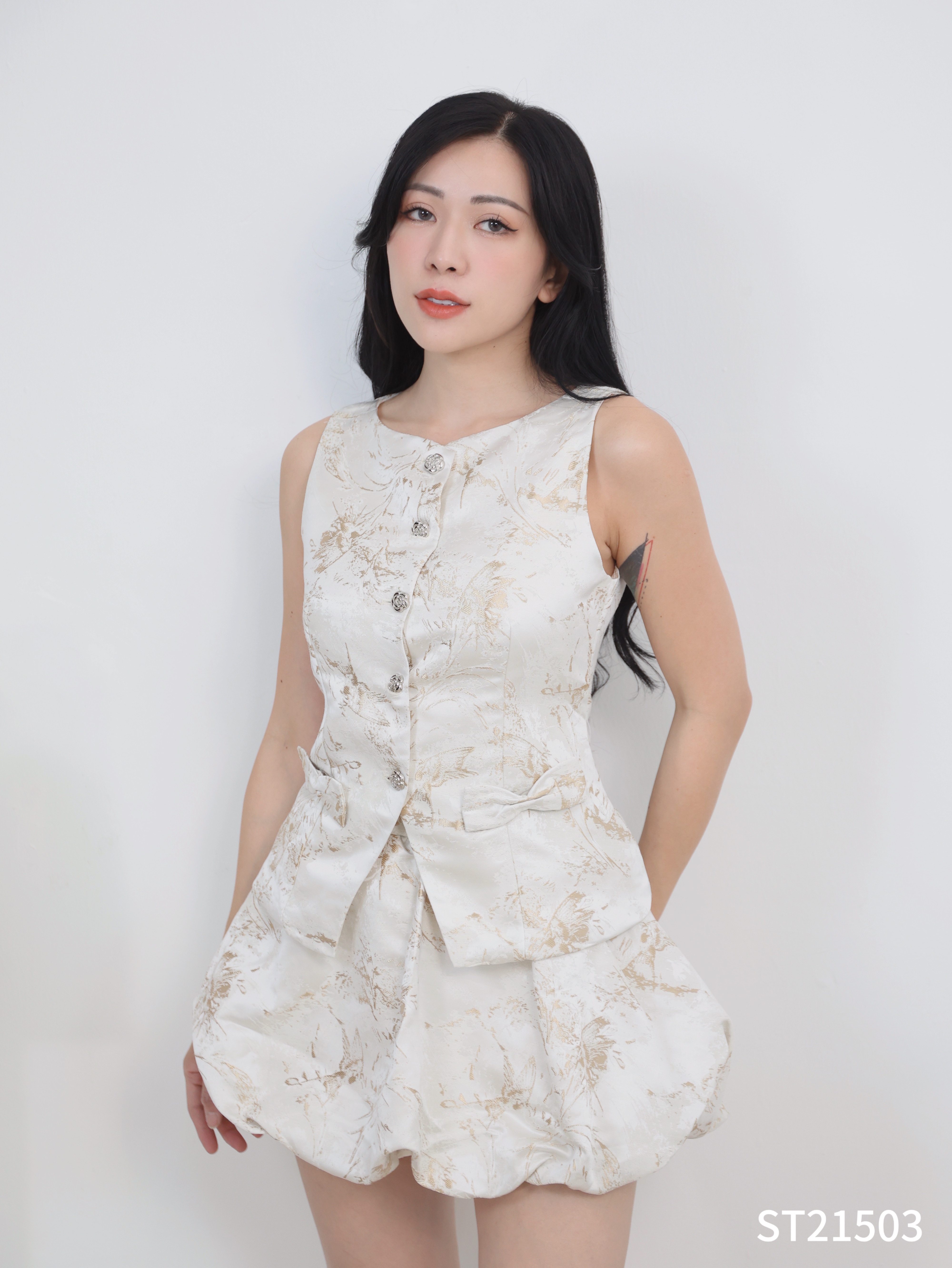 甜美洋气旗袍两件套 (ST21503)