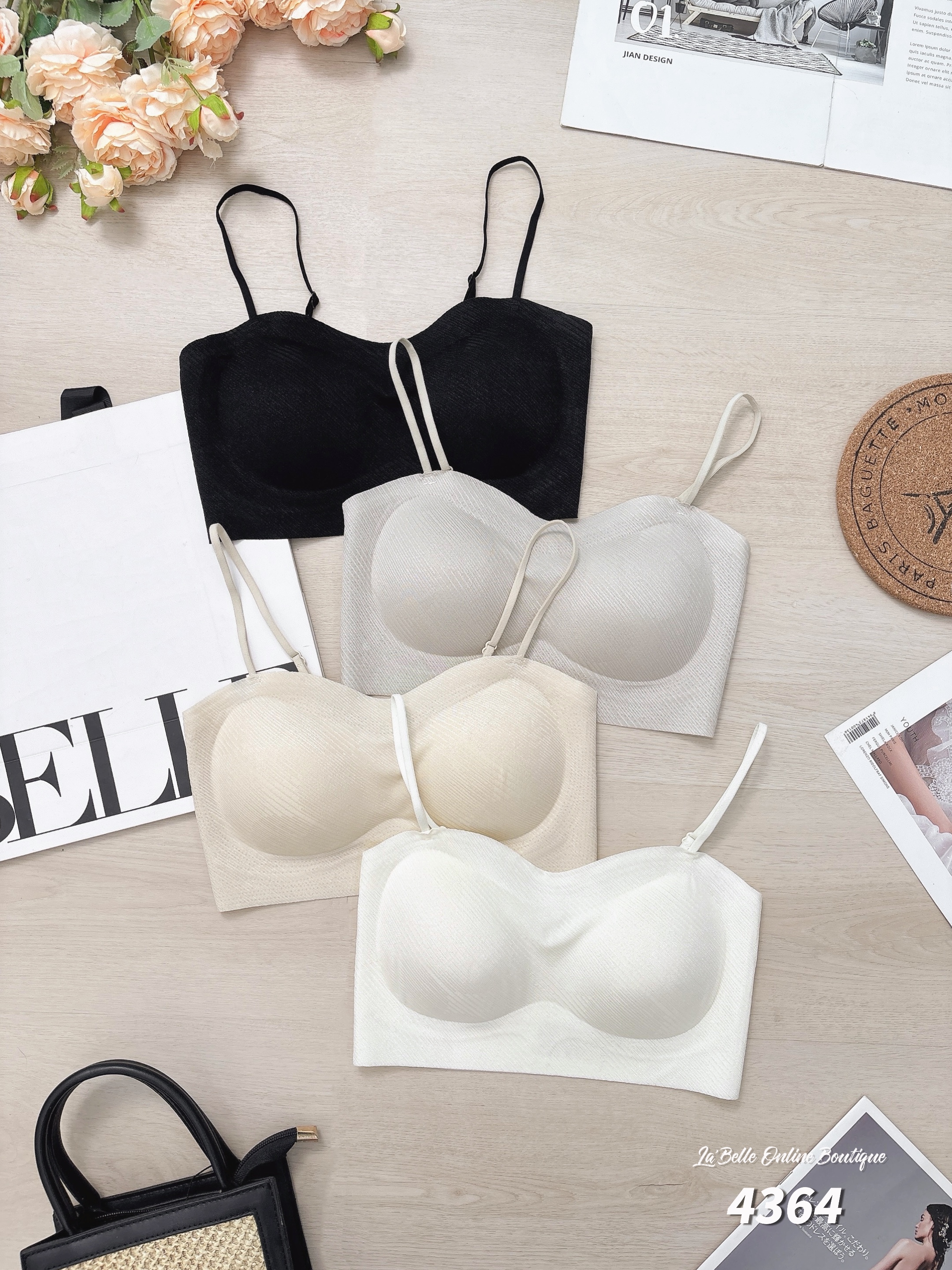 超薄软支撑无痕美背吊带内搭 (4364)