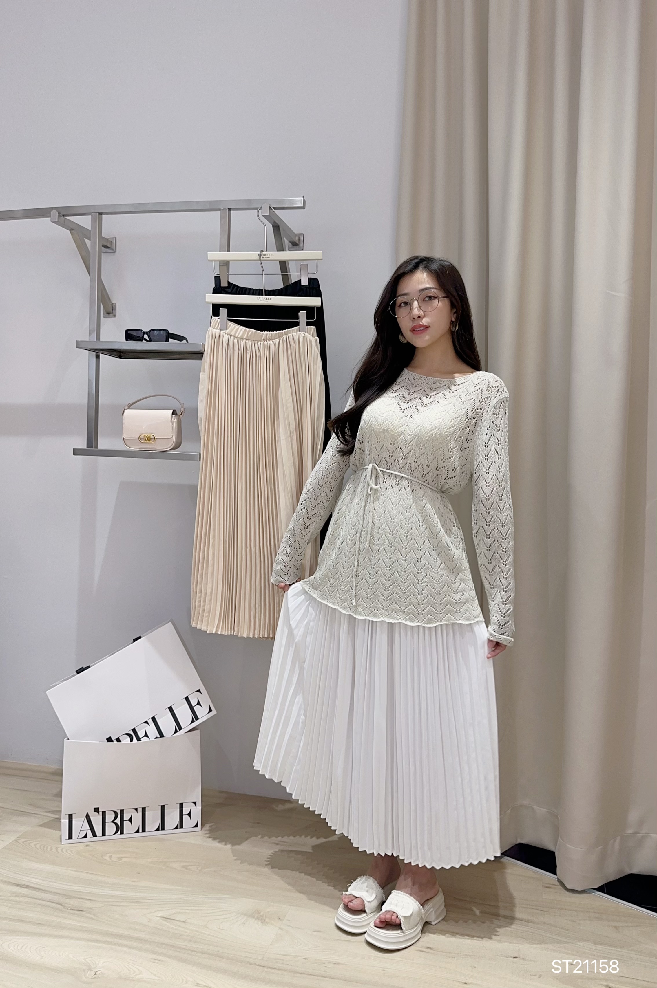 【LBP独家】时尚气质大摆百褶高腰半身裙 (ST21158)-La'Belle Fashion Boutique Sdn Bhd