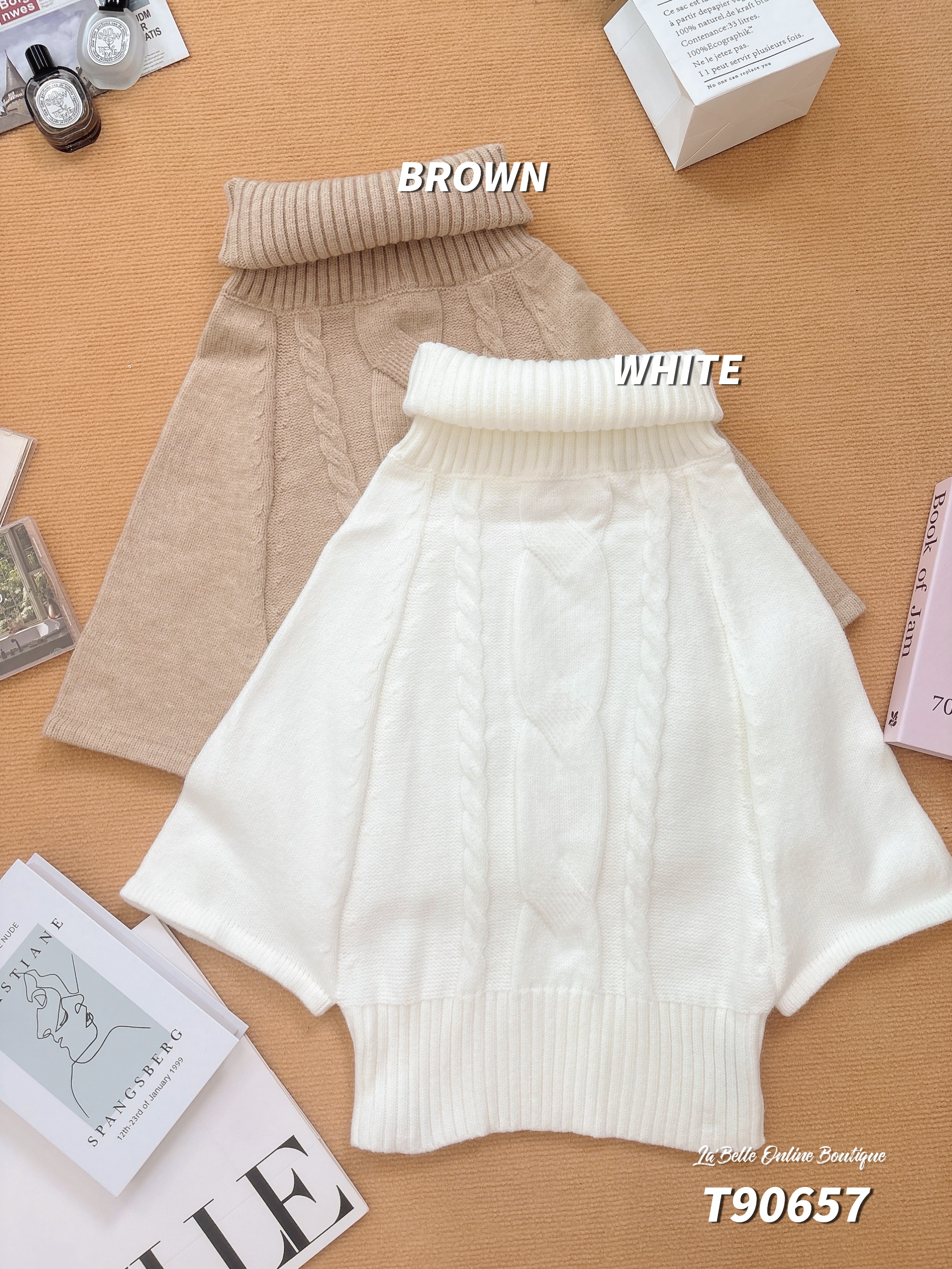 秋冬休闲宽松高领设计上衣 （T90657）