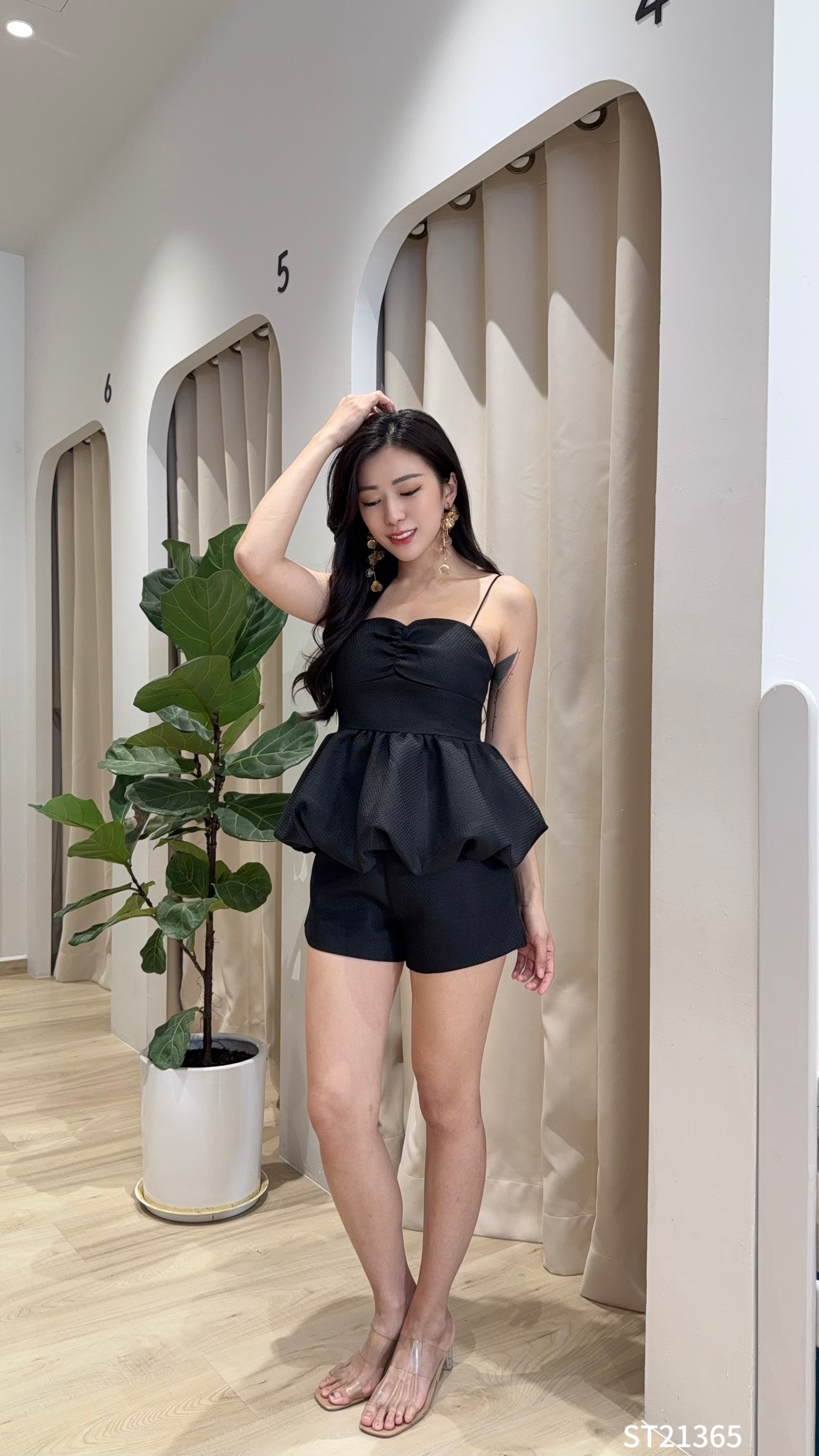 小香风华夫格两件套 (ST21365)