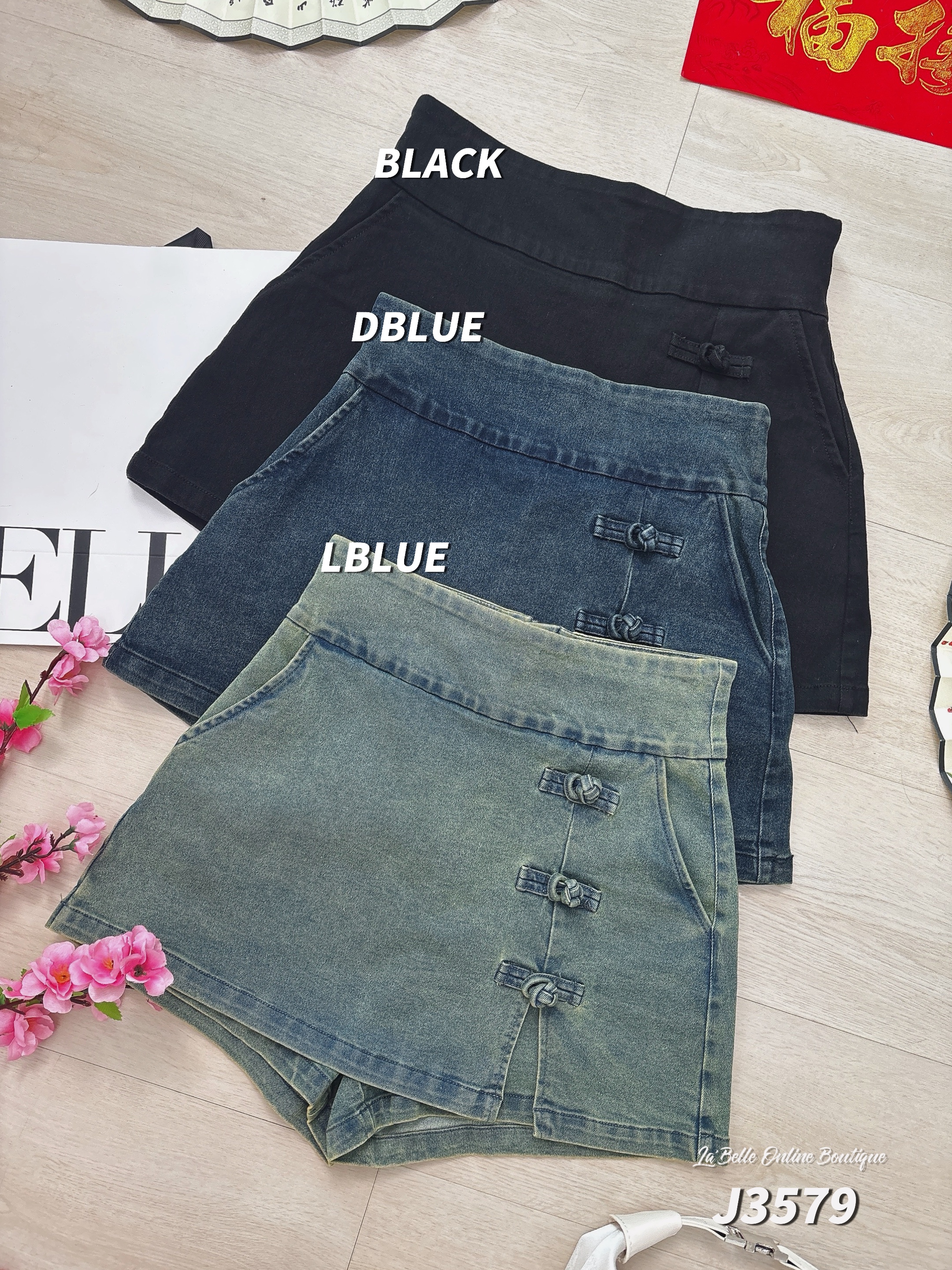 【LBP独家】时尚设计感A字高腰裤裙 (J3579)