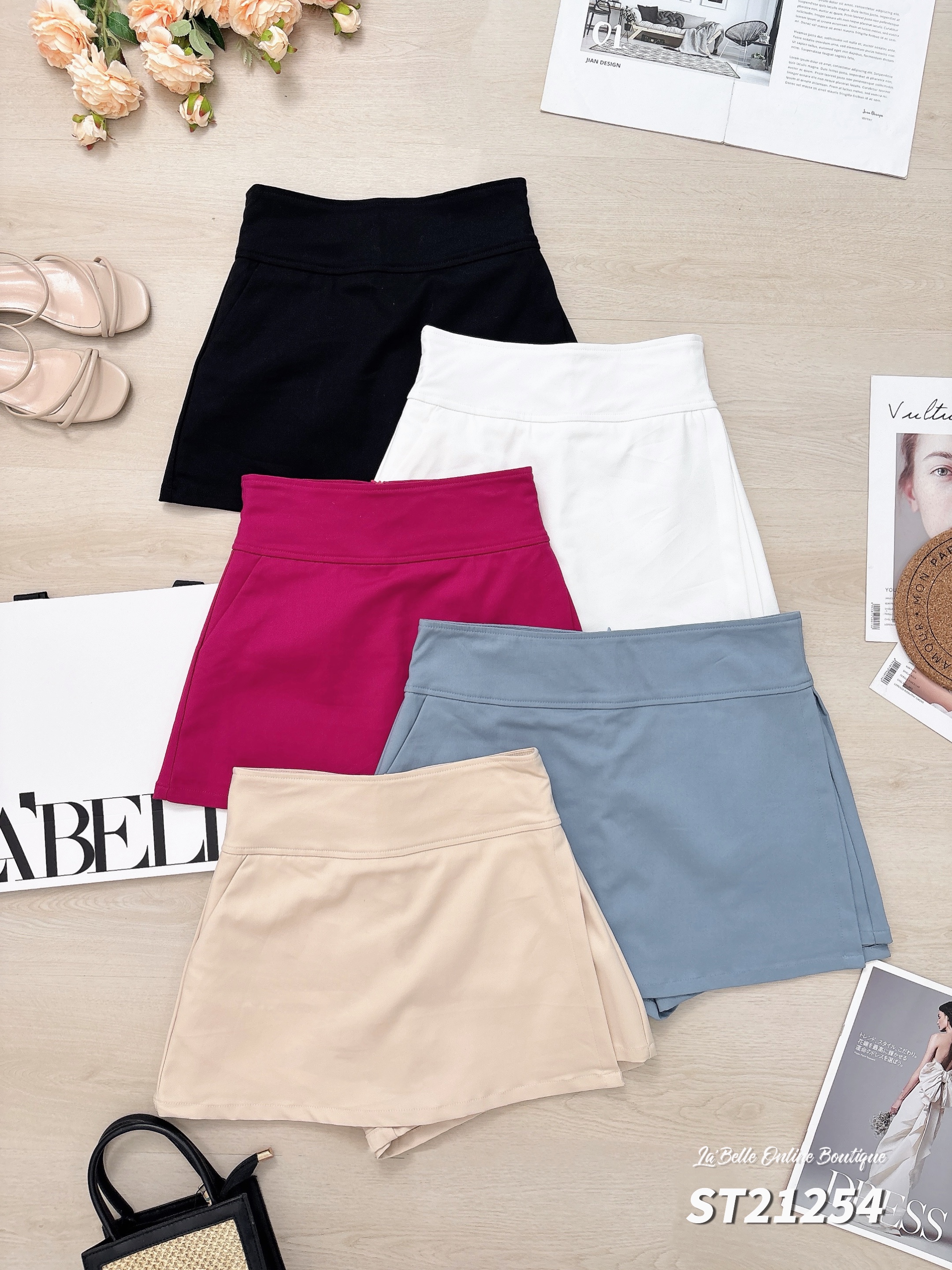 【LBP独家】时尚百搭A字高腰裤裙 (ST21254) 