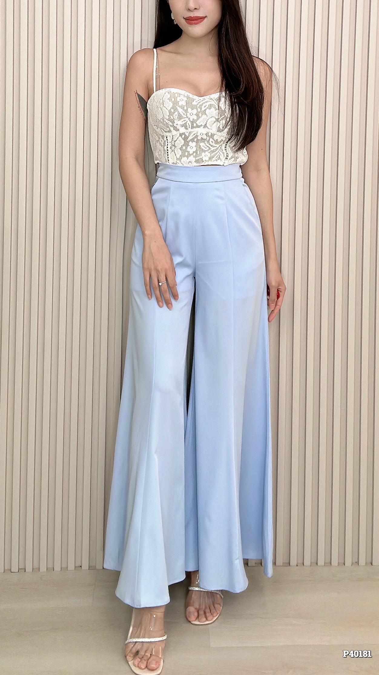 气质垂感喇叭高腰长裤 (P40181) - 特价-La'Belle Fashion Boutique Sdn Bhd