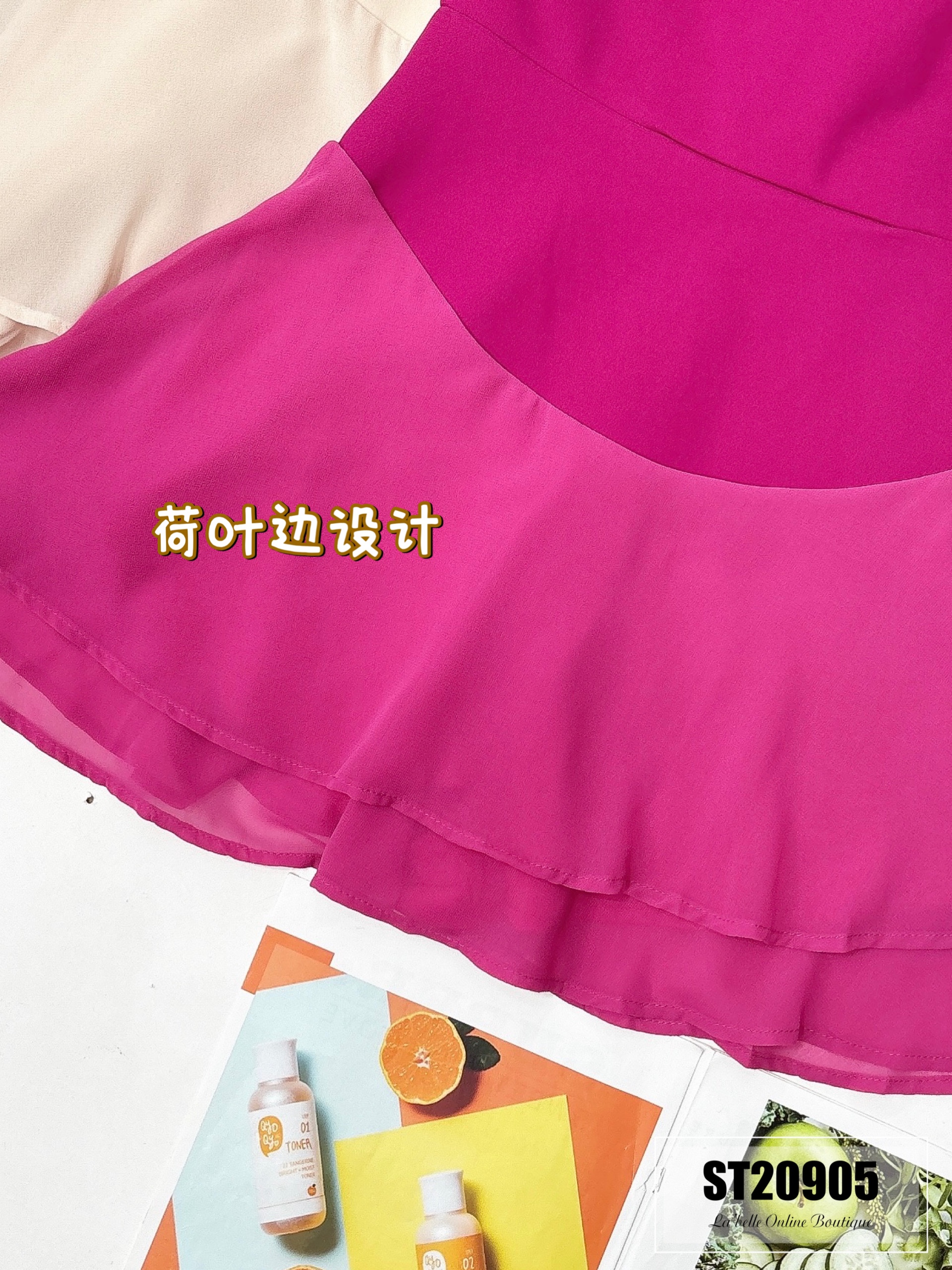 【LBP独家】法式无袖荷叶边连身裤裙 (ST20905)