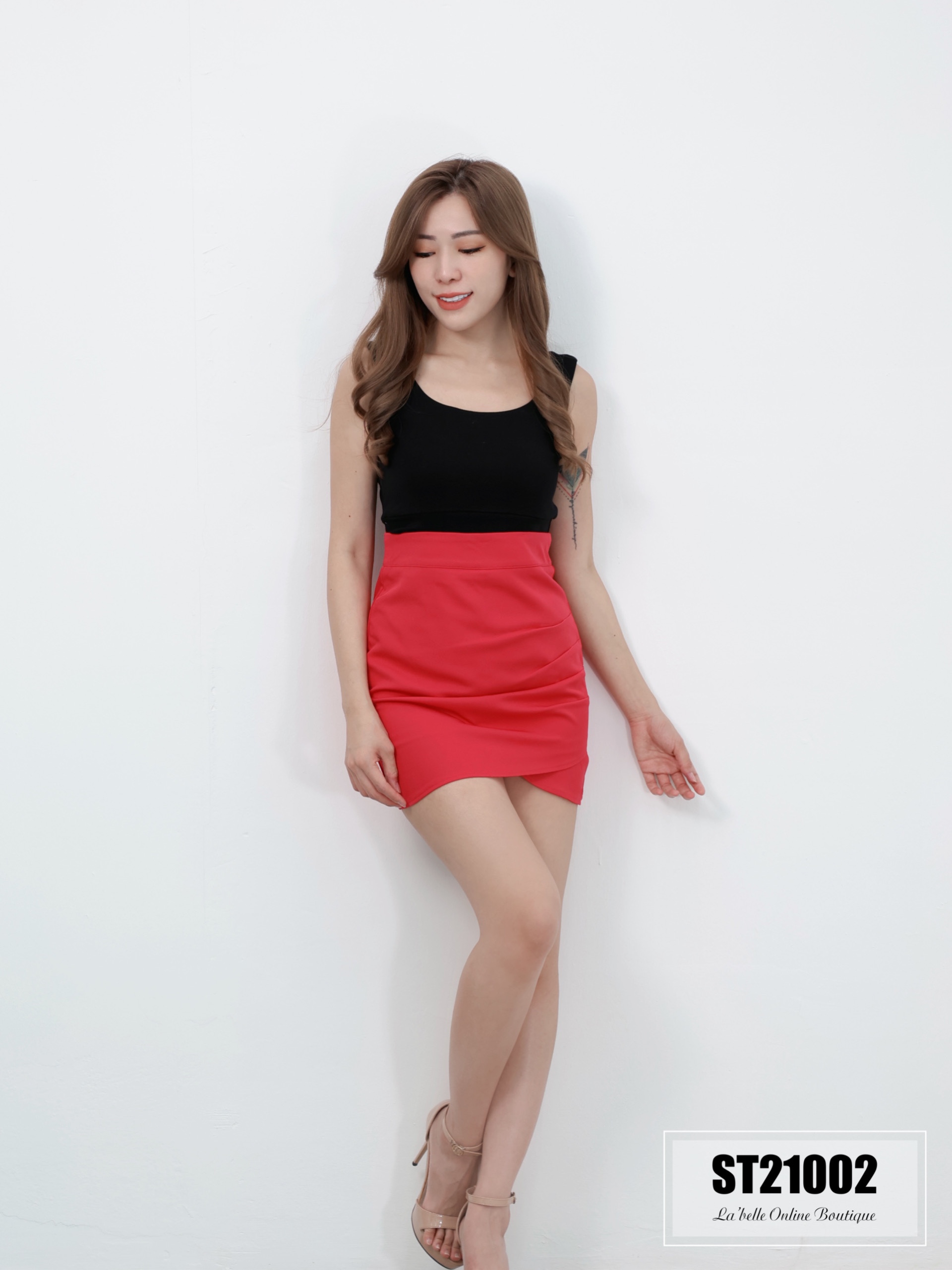 【LBP独家】显瘦压褶设计女神裤裙（ST21002）