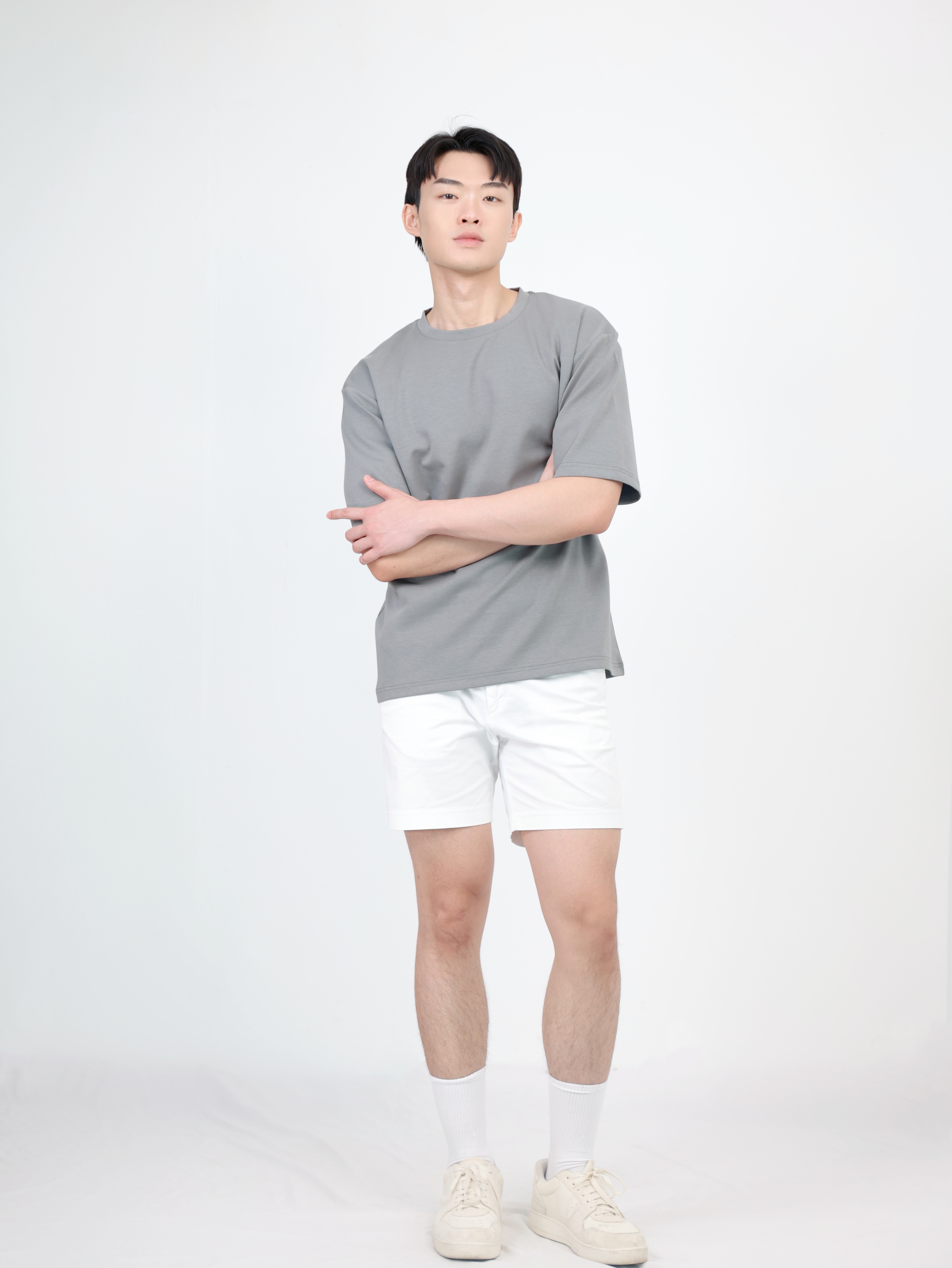 【STICKMEN】舒适圆领宽松OverSize上衣（SM100101 GREY）