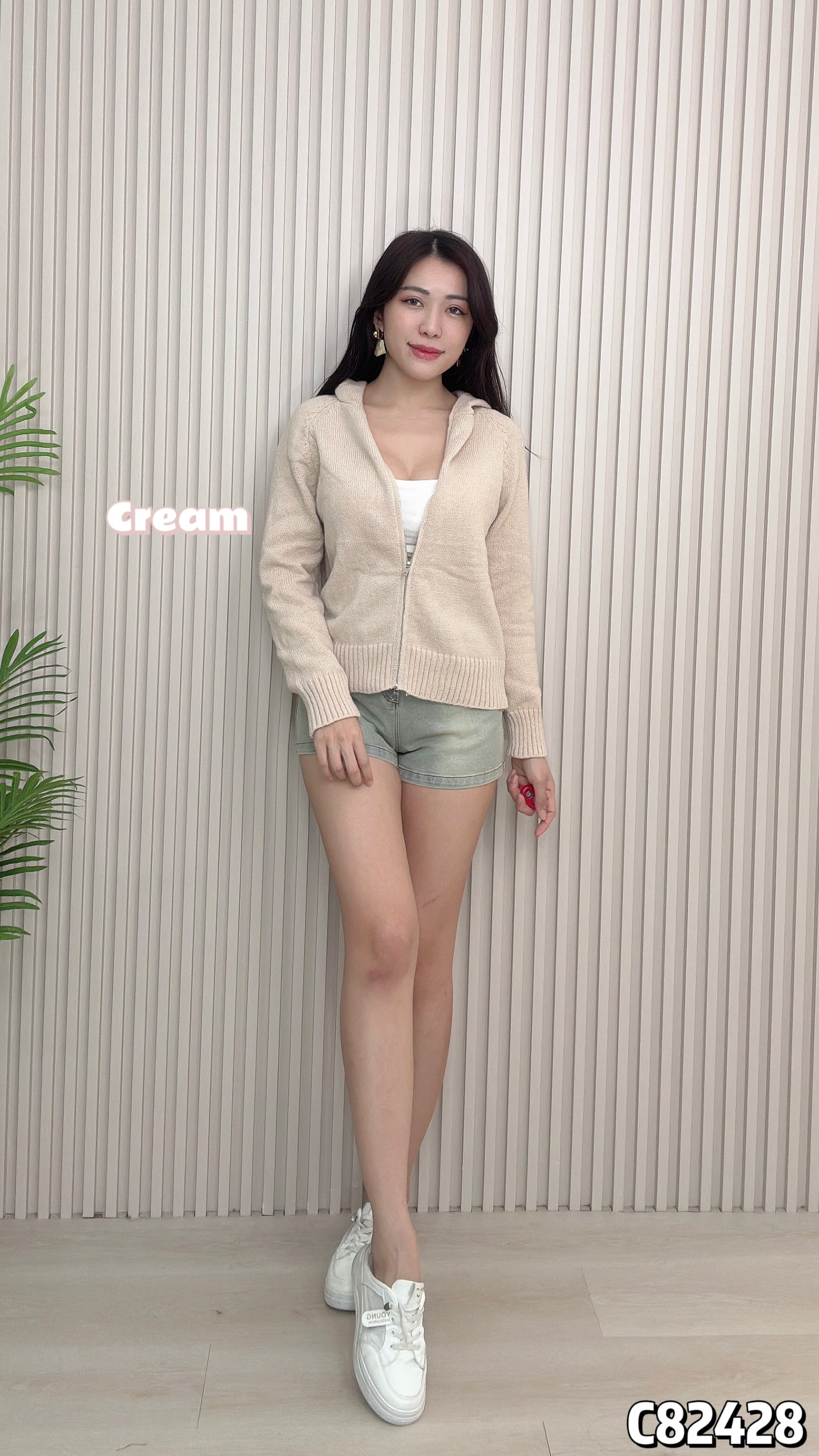 简约休闲宽松连帽外套 (C82428)-La'Belle Fashion Boutique Sdn Bhd