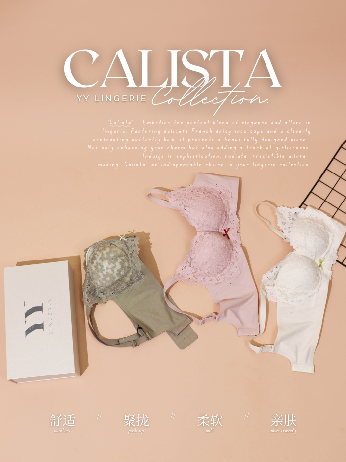 【CALISTA】温柔舒适感调整型蕾丝胸罩 (4307)