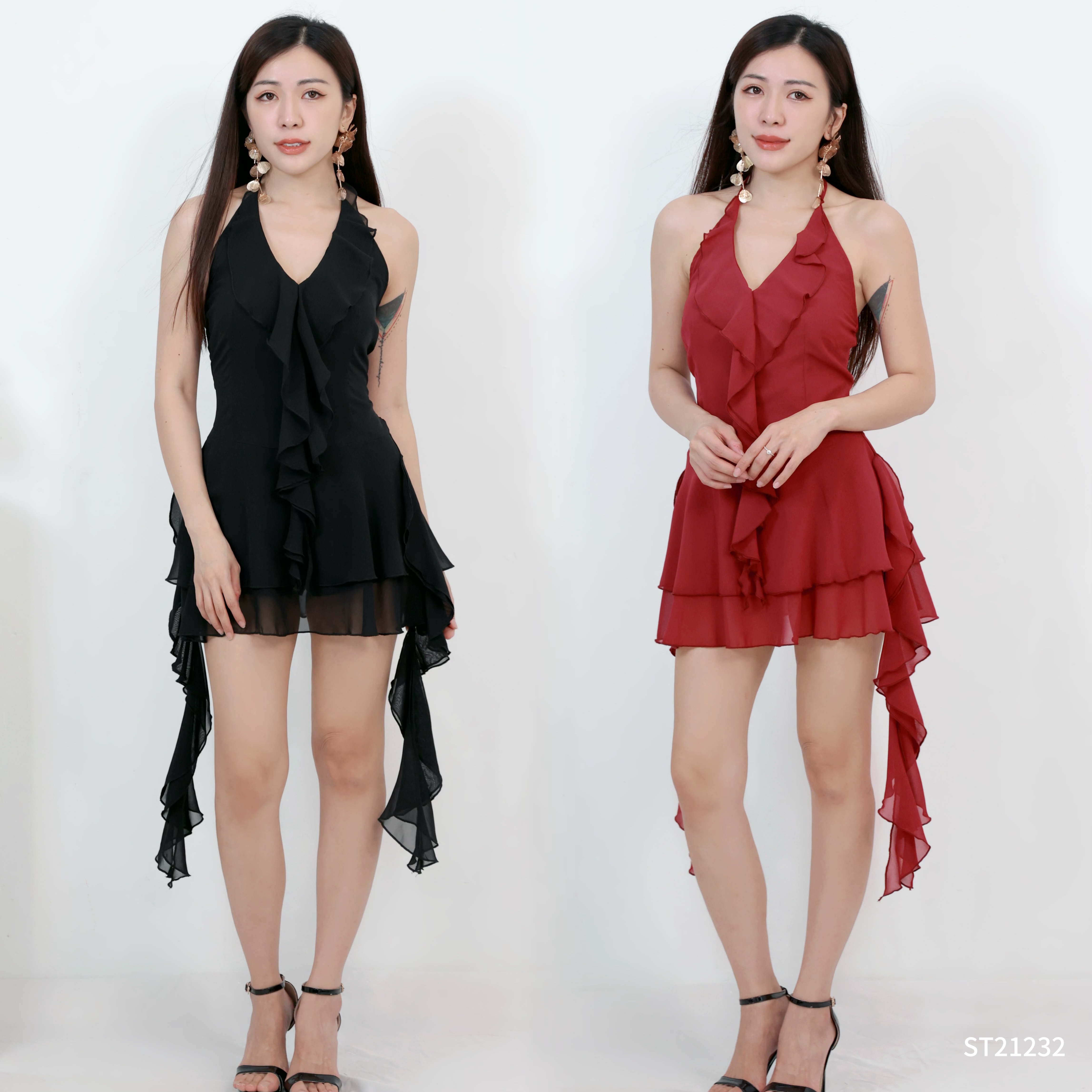 【LBP独家】辣妹气质挂脖连身裤裙 (ST21232)