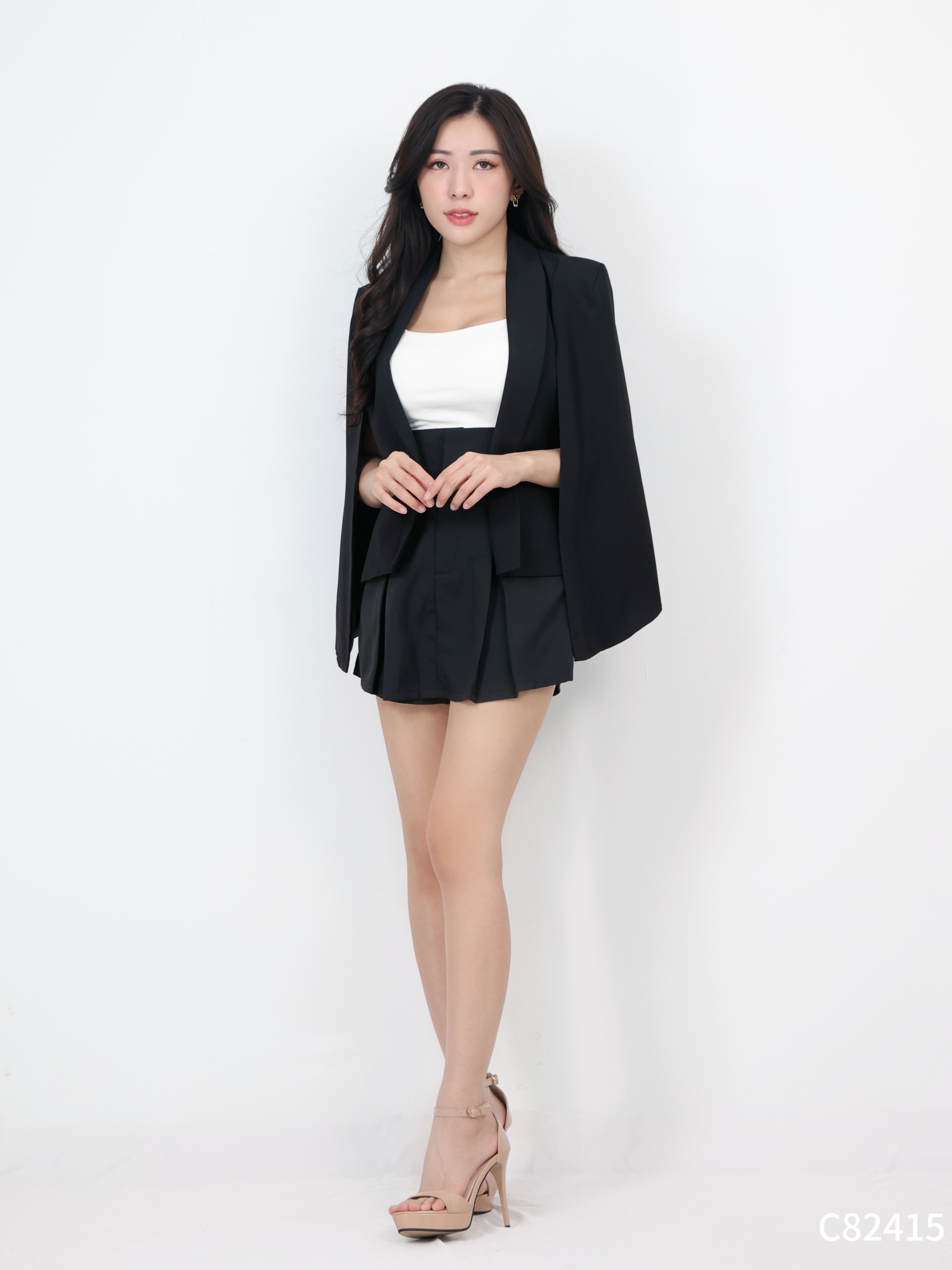 【LBP独家】主管风斗篷披肩外套 (C82415)-La'Belle Fashion Boutique Sdn Bhd