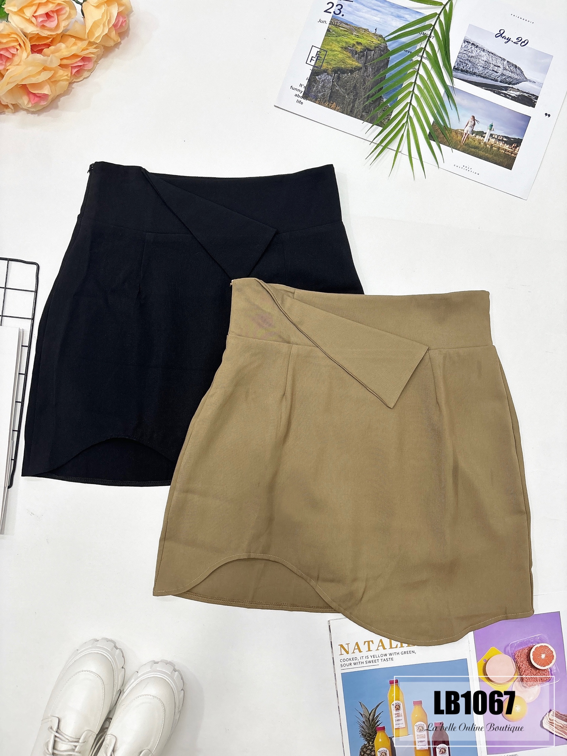 OL高腰不规则设计裤裙 (LB1067) - 特价