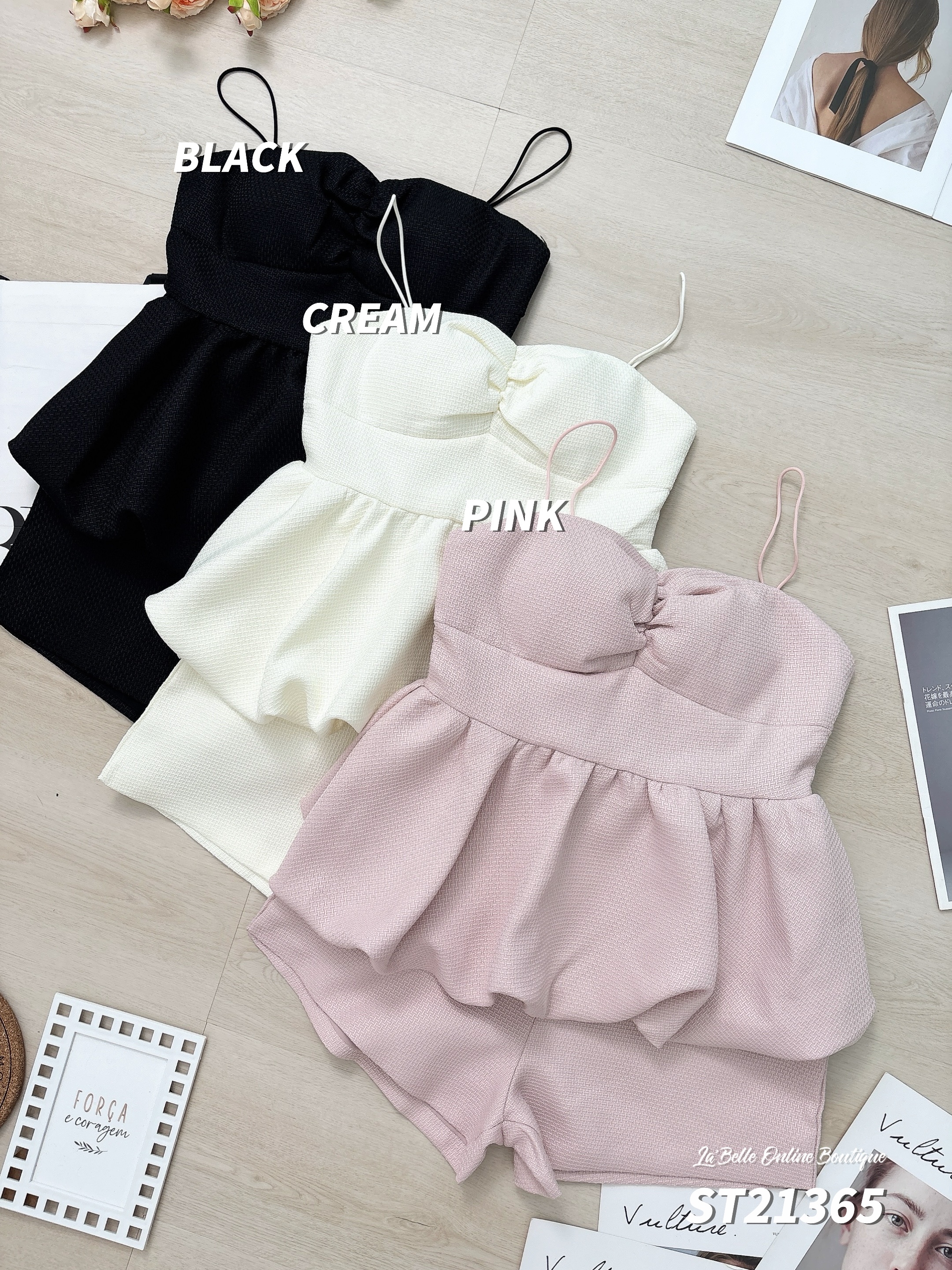 小香风华夫格两件套 (ST21365)