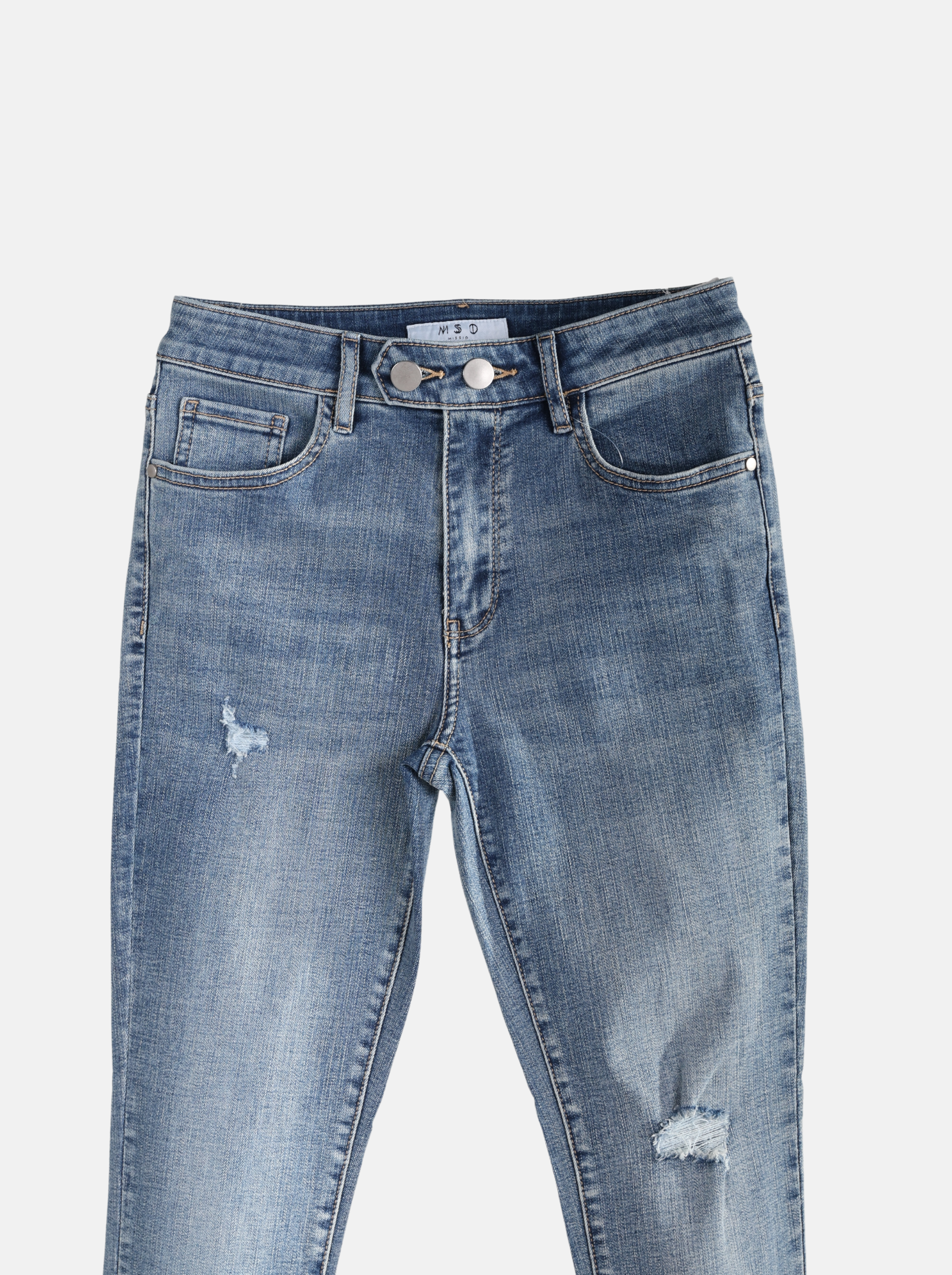 Women's Jeans with Small Ripped Details (YS30104)