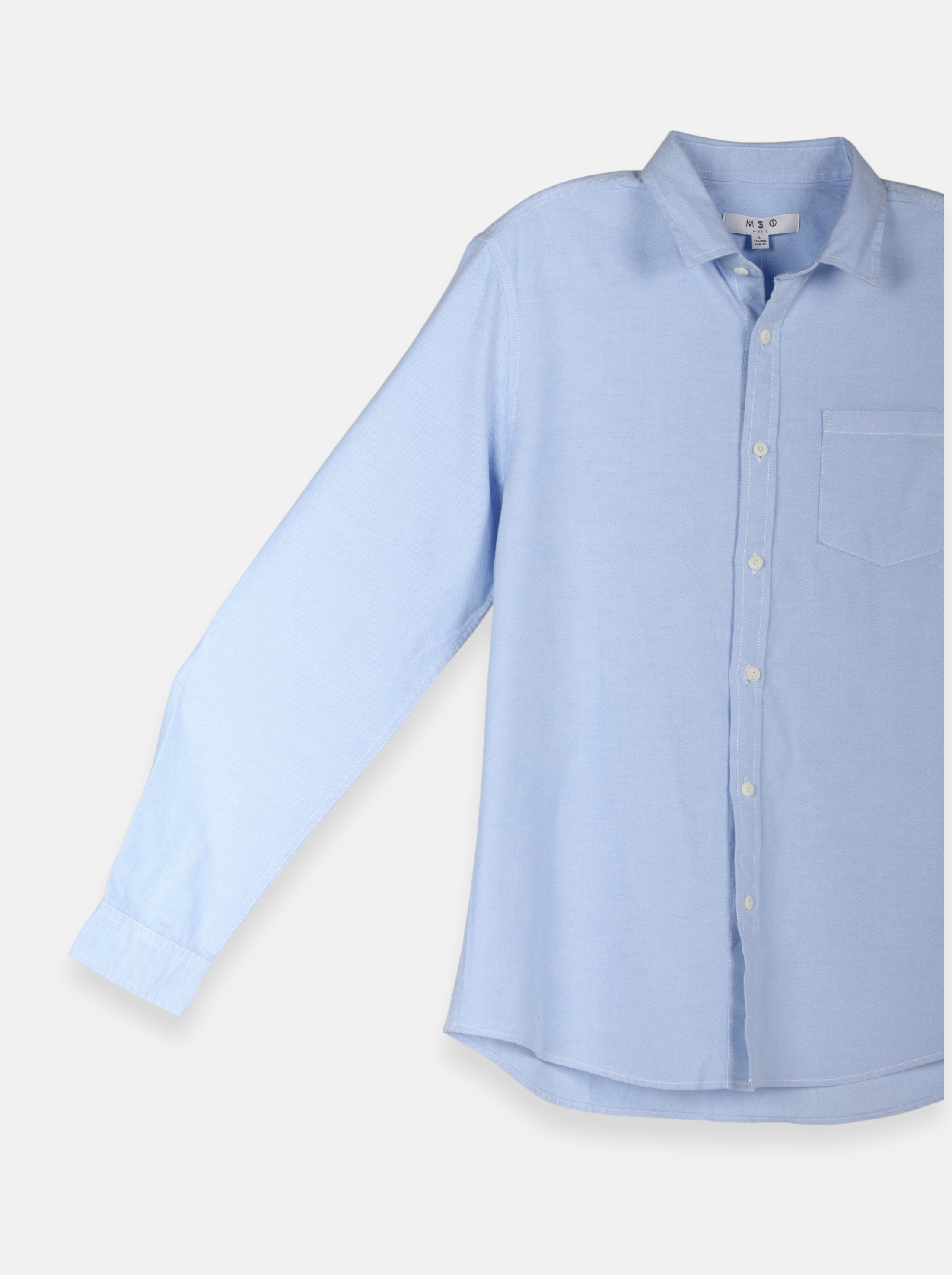 Men's Solid Colour One Side Pocket Button-up Shirt  (YS30128)