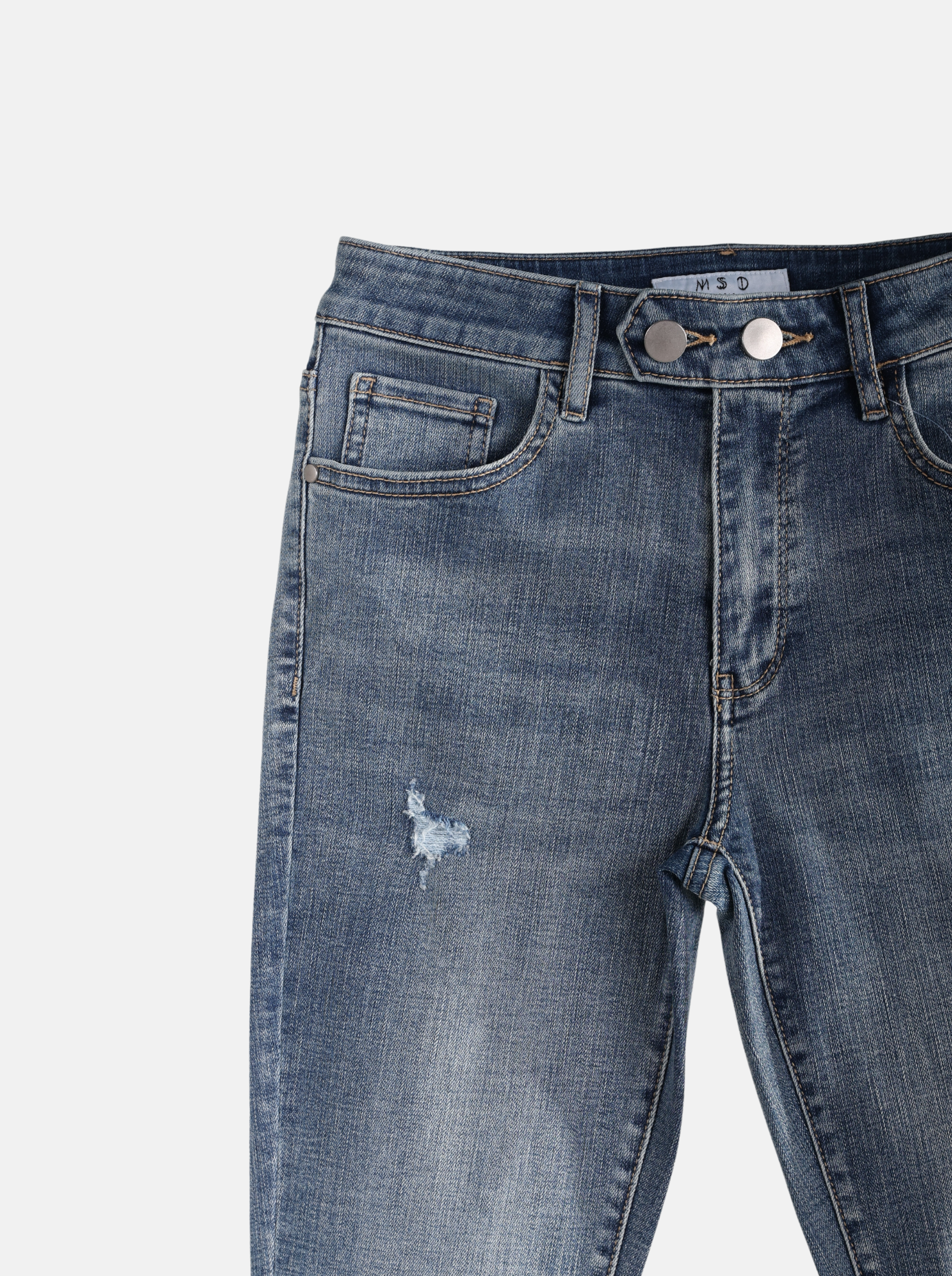 Women's Jeans with Small Ripped Details (YS30104)