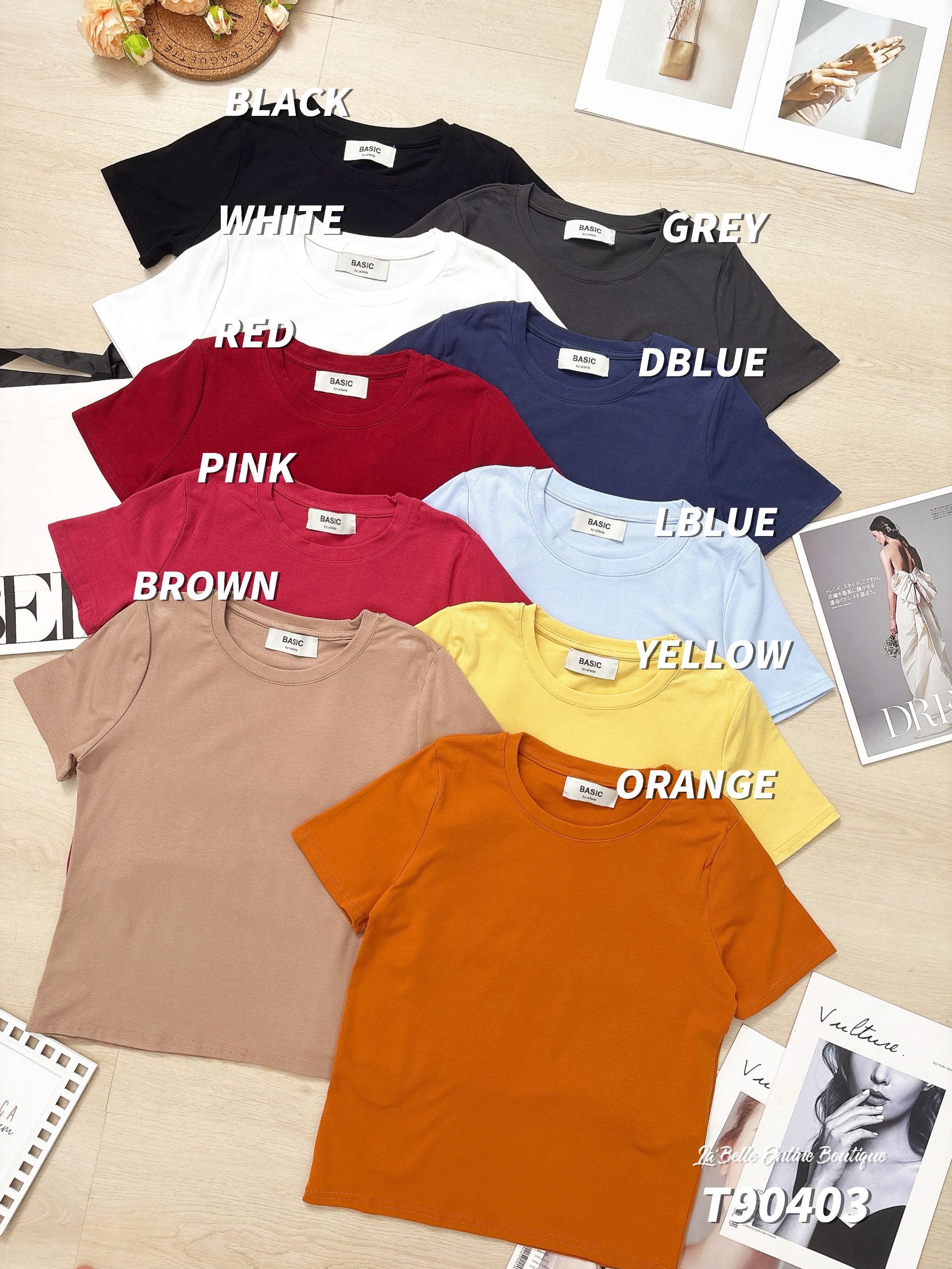 【LBB独家基础系列】百搭纯色圆领T恤  (T90403)