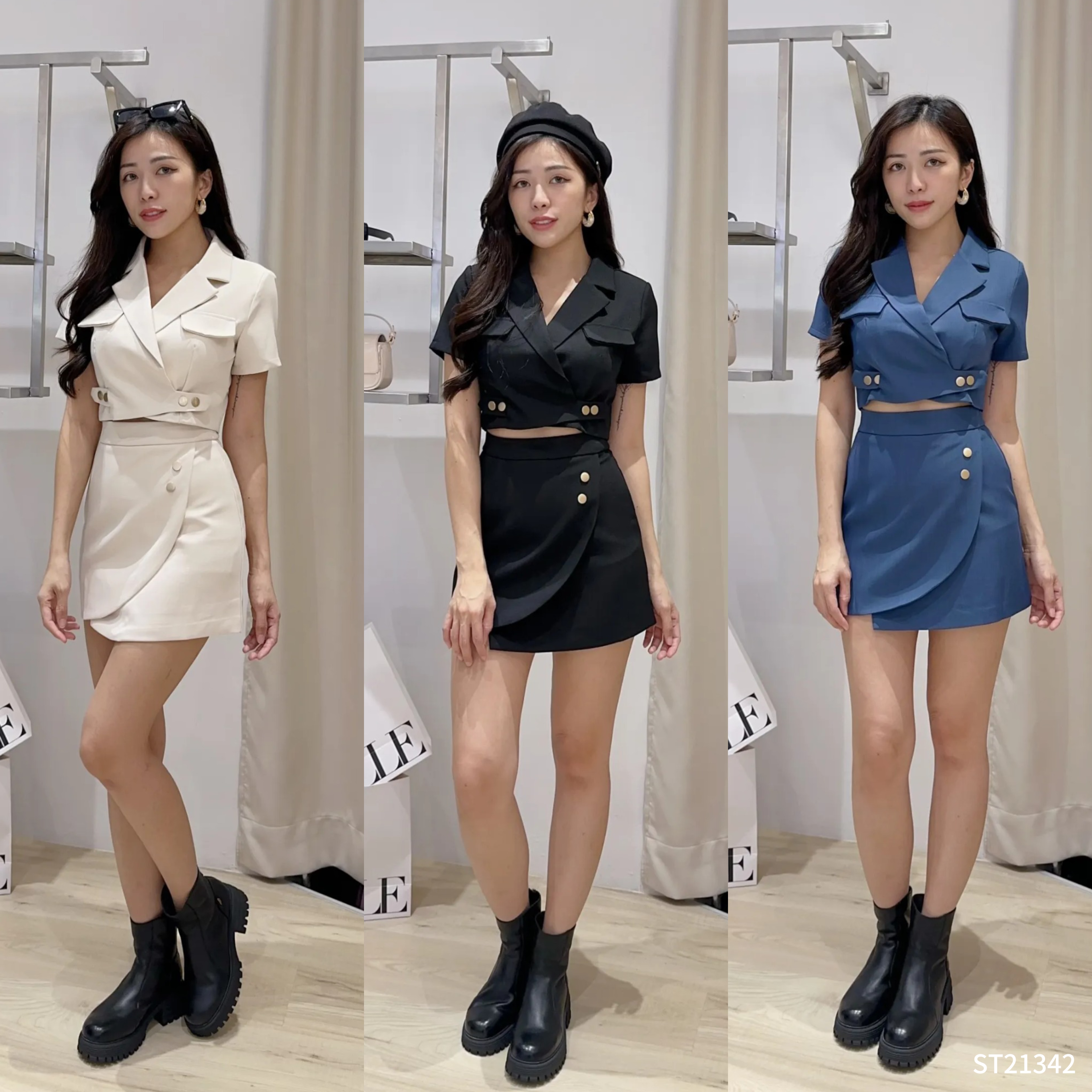 【LBP独家】时尚干练气质两件套 (ST21342)-La'Belle Fashion Boutique Sdn Bhd