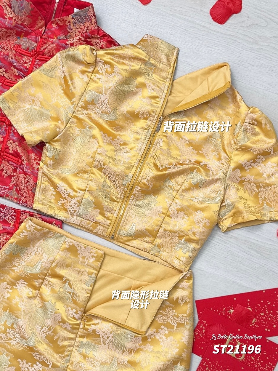 【LBP GXFC 独家新年系列】国风改良版旗袍两件套 (ST21196)-La'Belle Fashion Boutique Sdn Bhd