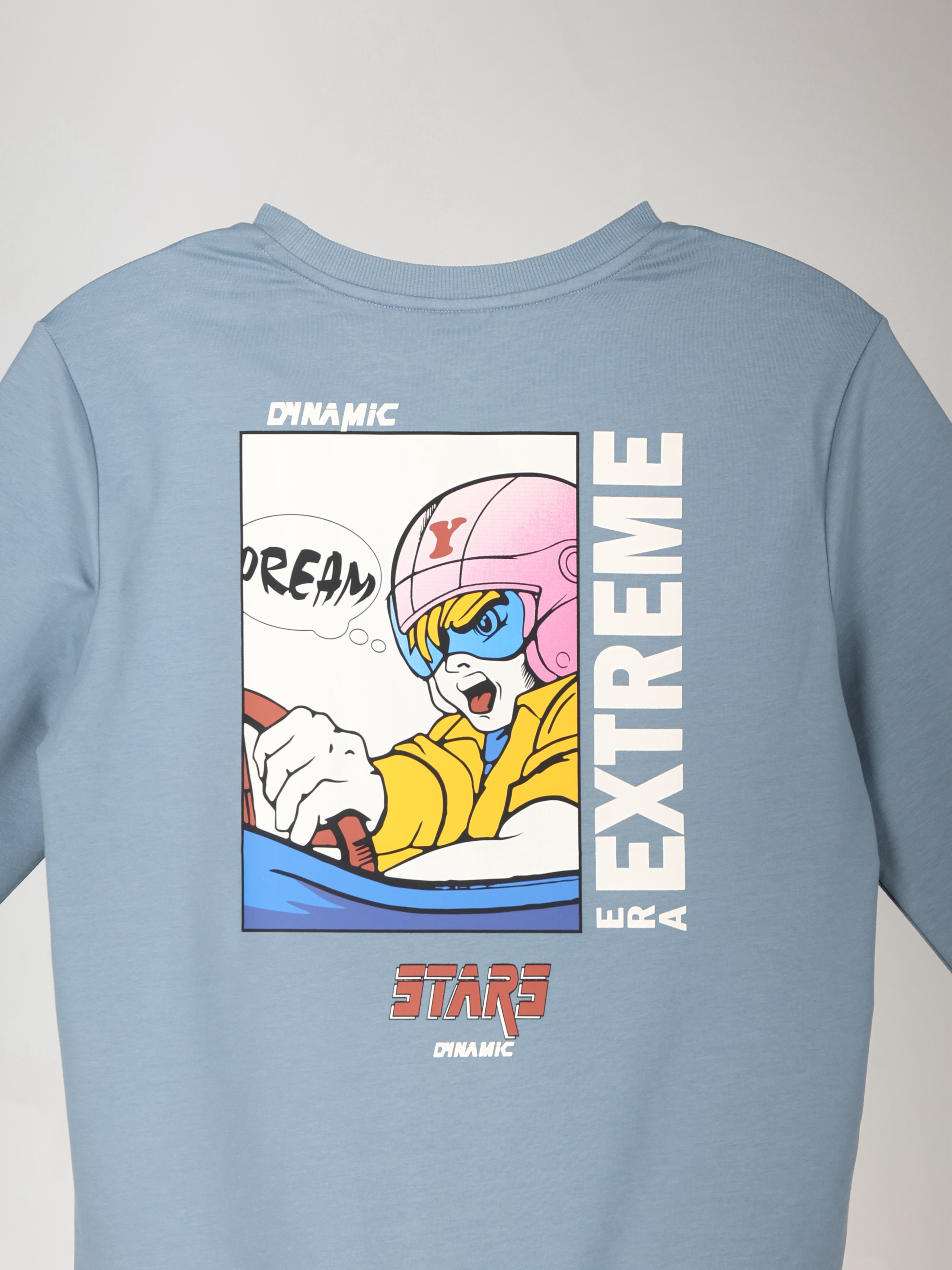 Oversized Solid Colour Men's Sweatshirt with "DYNAMIC" Slogan(YS30112)