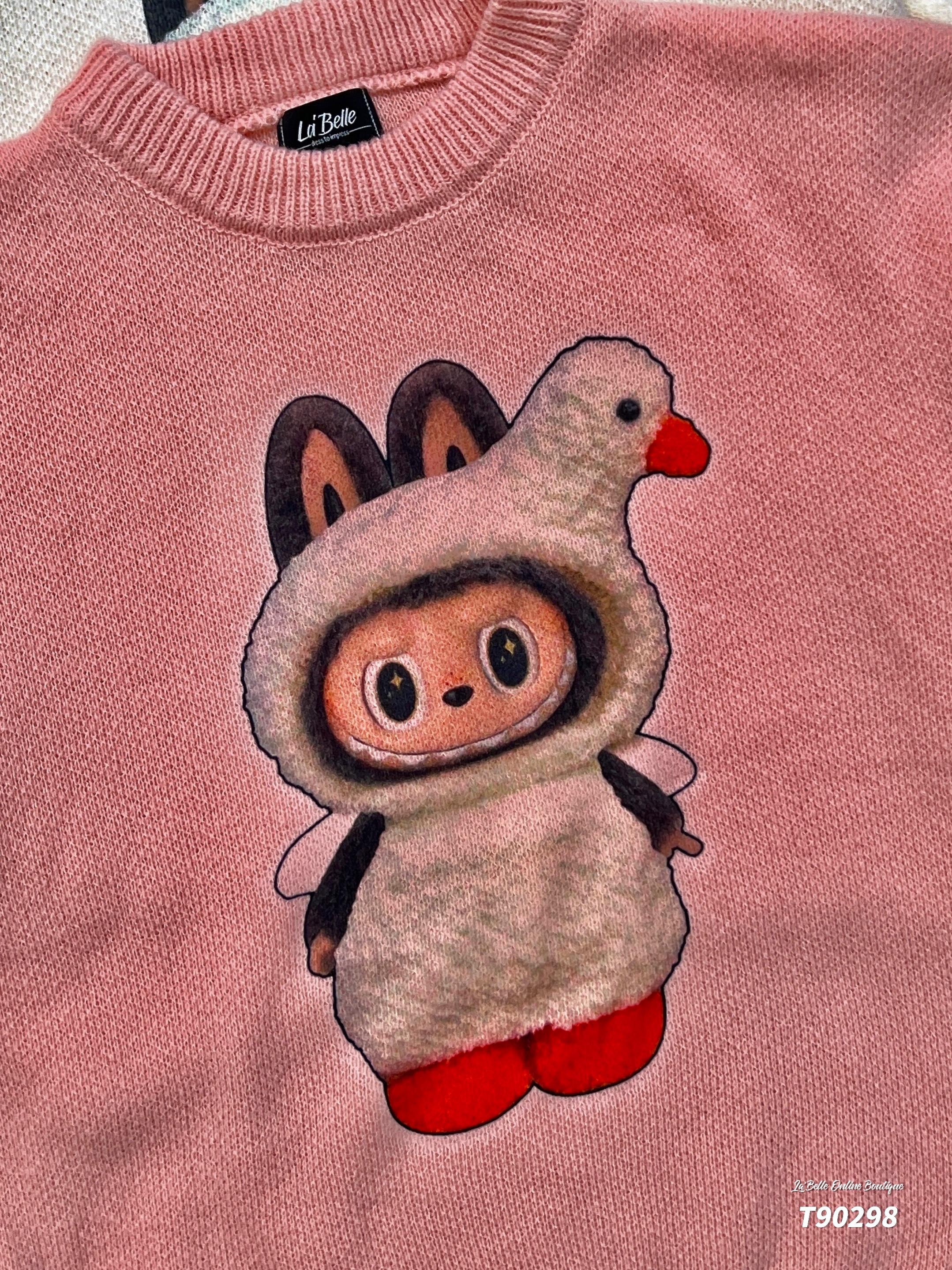 慵懒风宽松拉布布印花长袖上衣 (T90298) - 特价-La'Belle Fashion Boutique Sdn Bhd