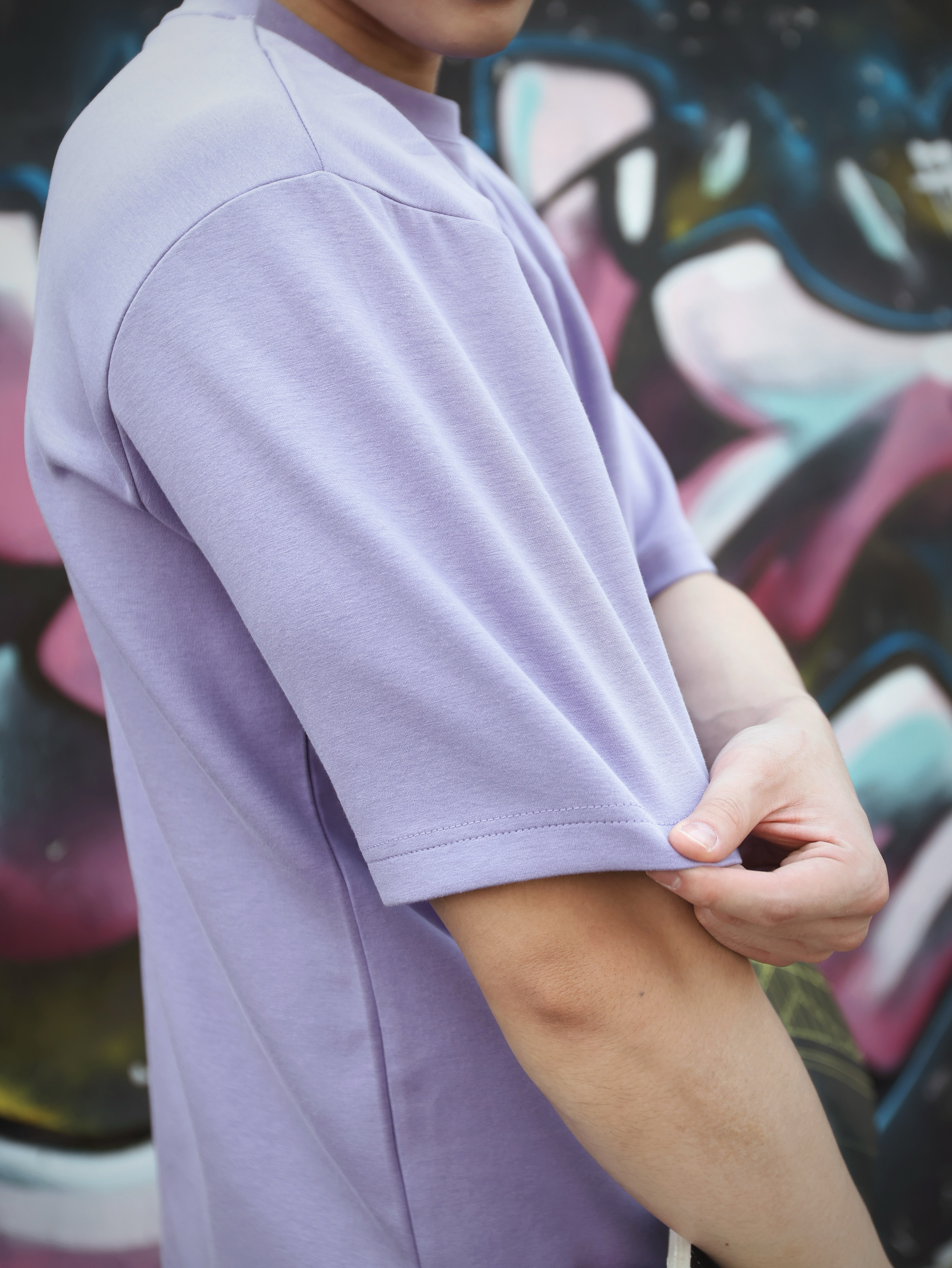 【STICKMEN】舒适圆领宽松OverSize上衣（SM100101 PURPLE）