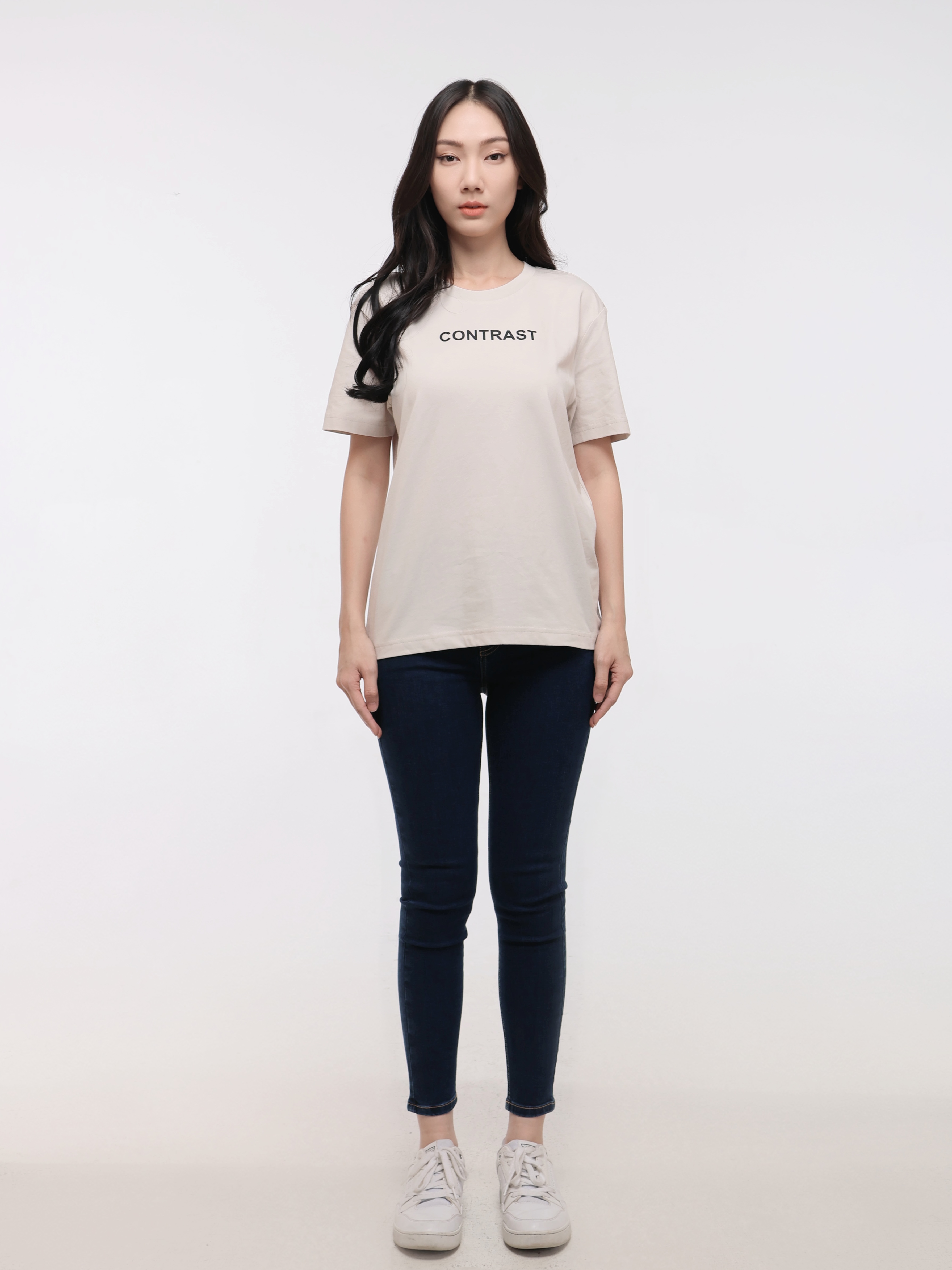 Men's Knitted Casual Wear with "CONTRAST" Slogan (YS30117)