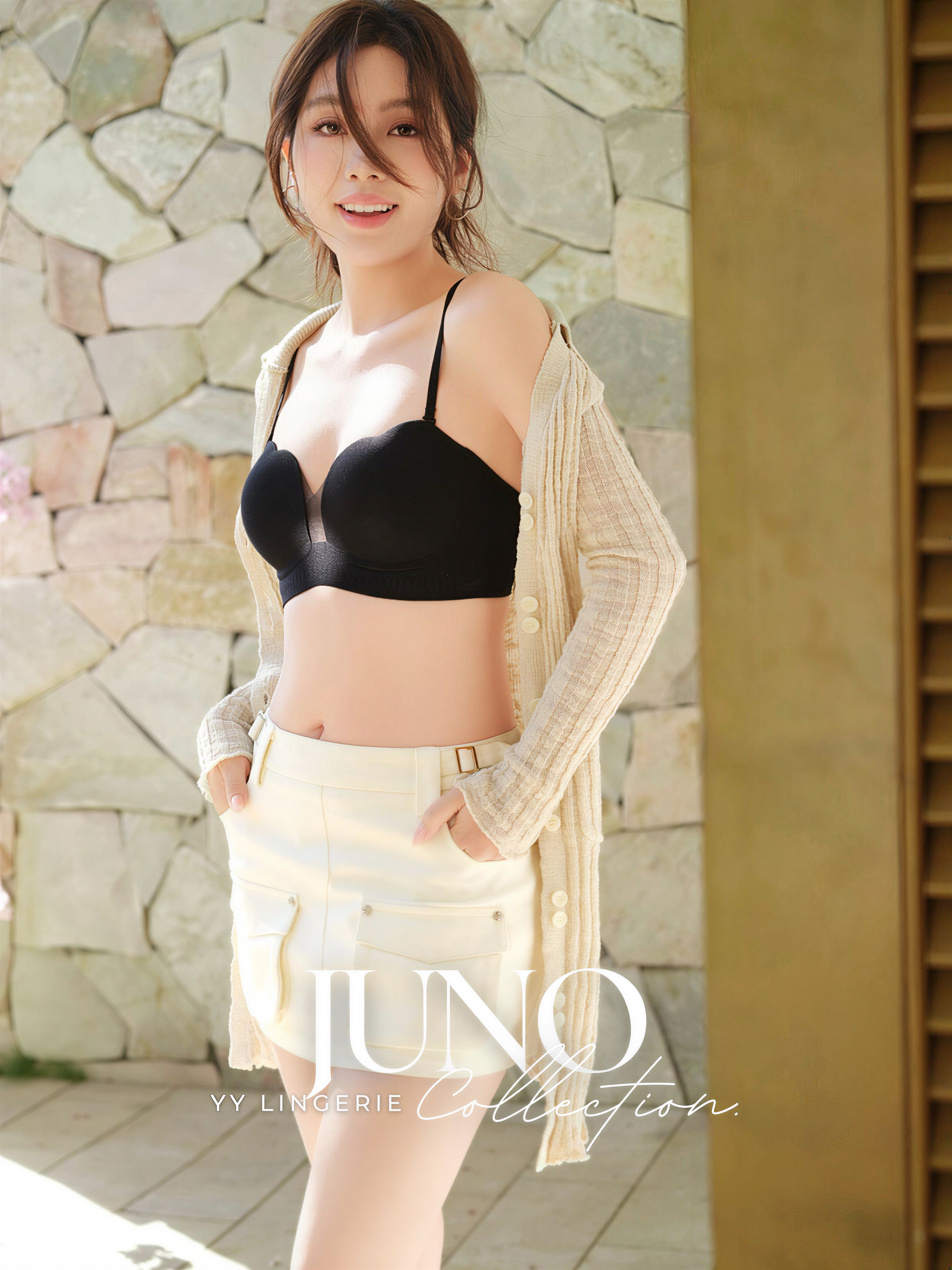 【预购PRE-ORDER】【JUNO】 氛围感网纱拼接设计百变抹胸内衣(4385)