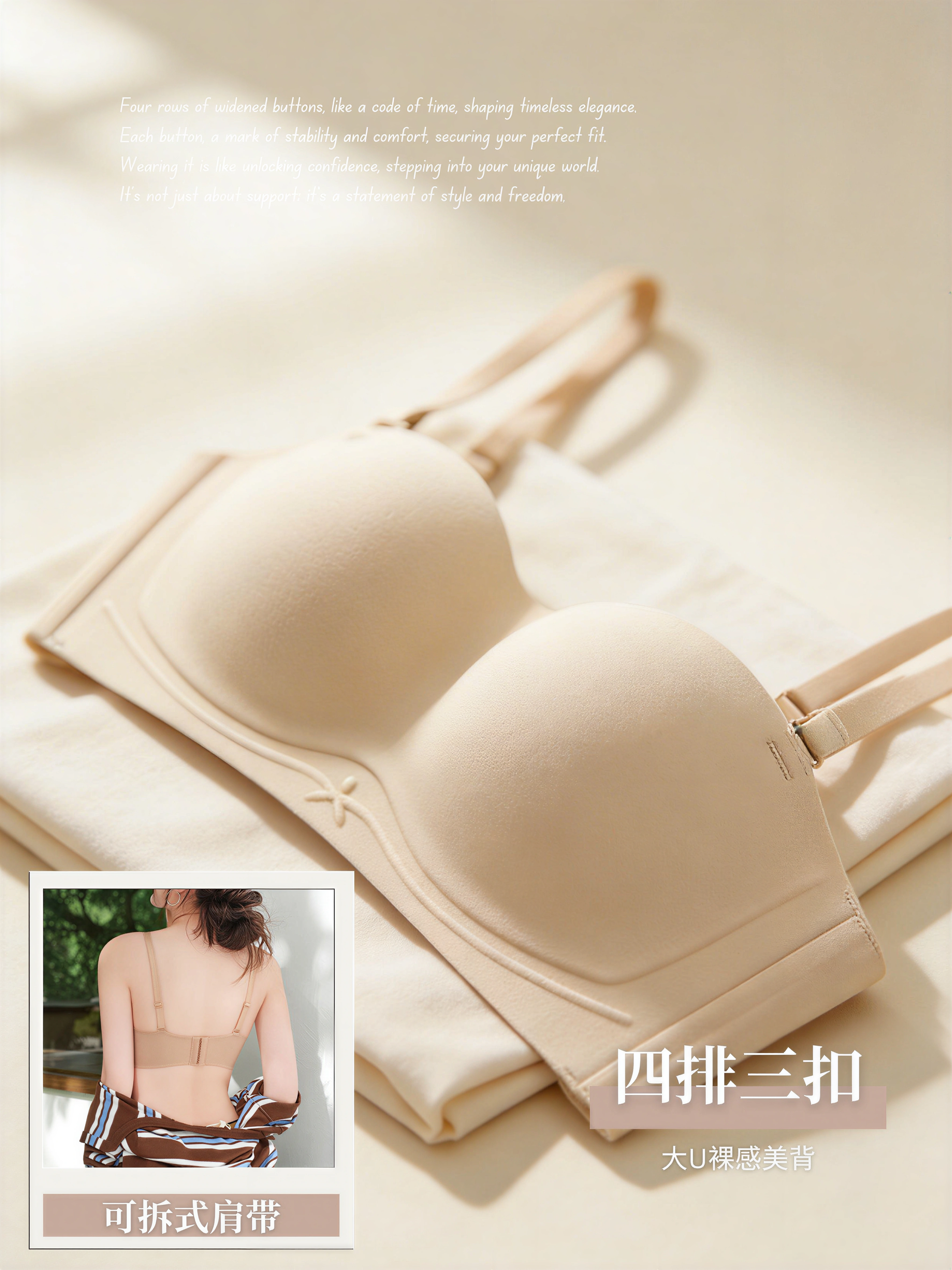 【预购PRE-ORDER】【SERA】夏日两穿肩带可拆卸聚拢抹胸bra (4383)