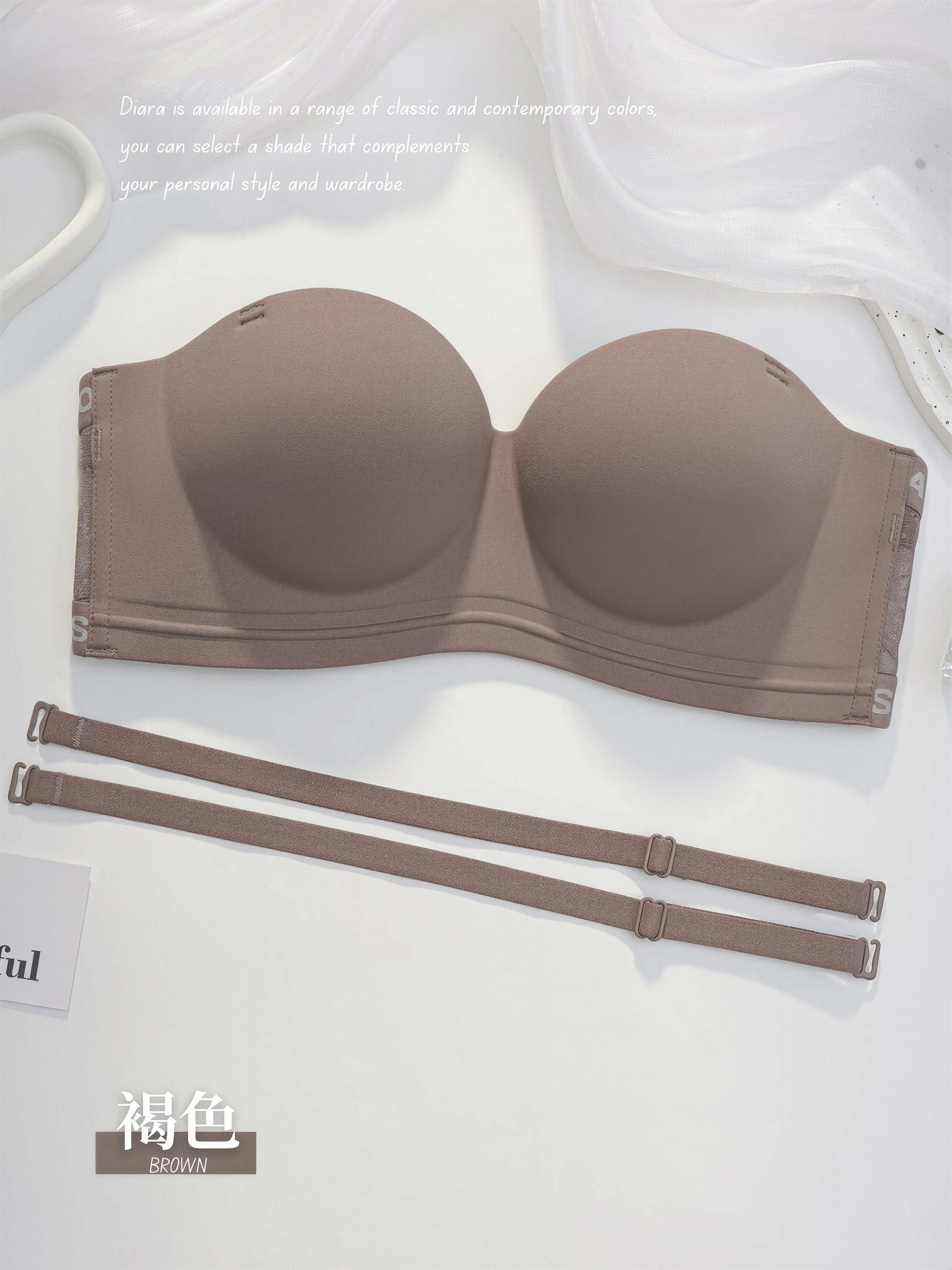 【预购PRE-ORDER】【DIARA】高质量字母侧翼网纱透气防滑胸罩 (4386)
