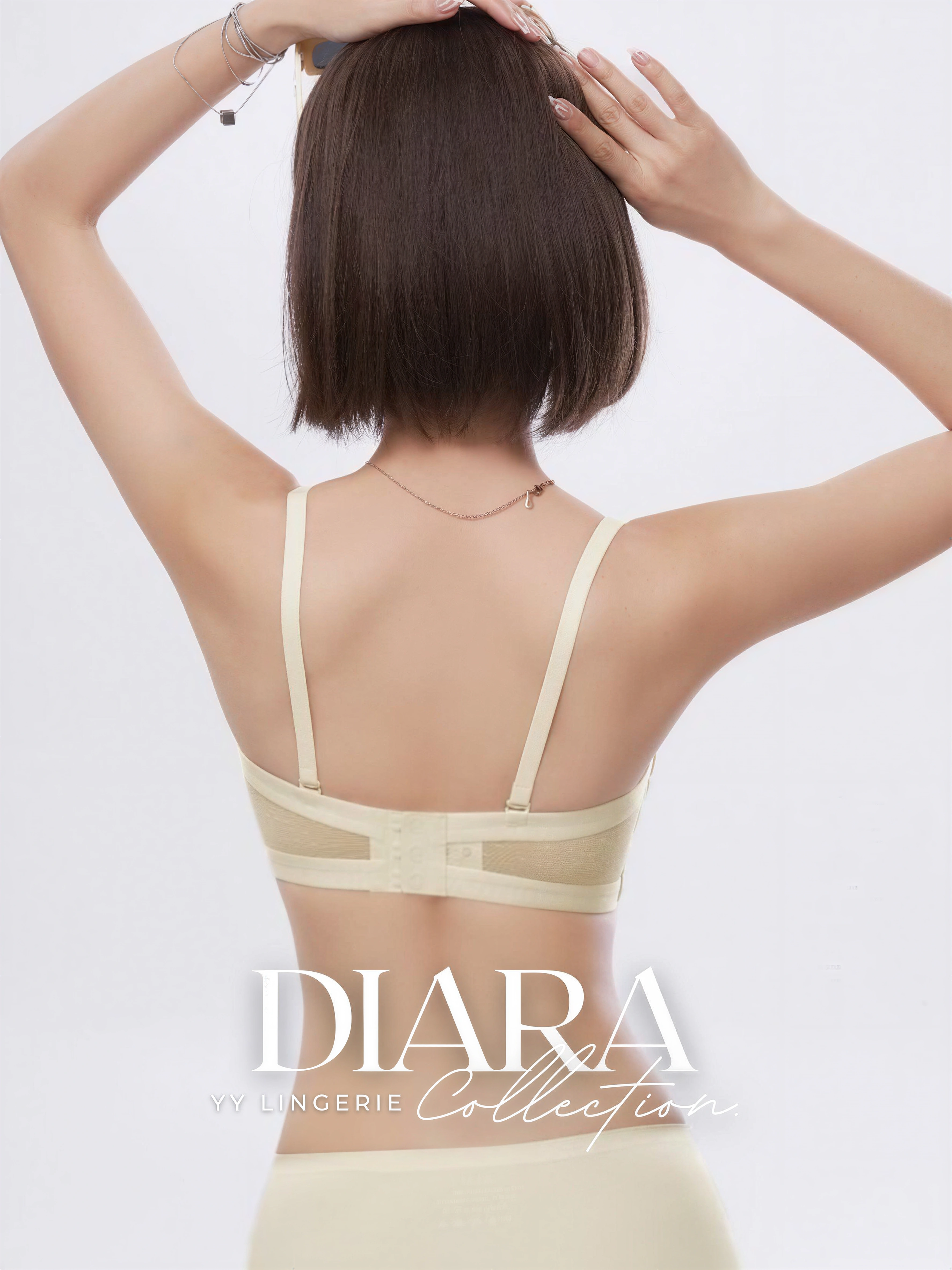 【预购PRE-ORDER】【DIARA】高质量字母侧翼网纱透气防滑胸罩 (4386)