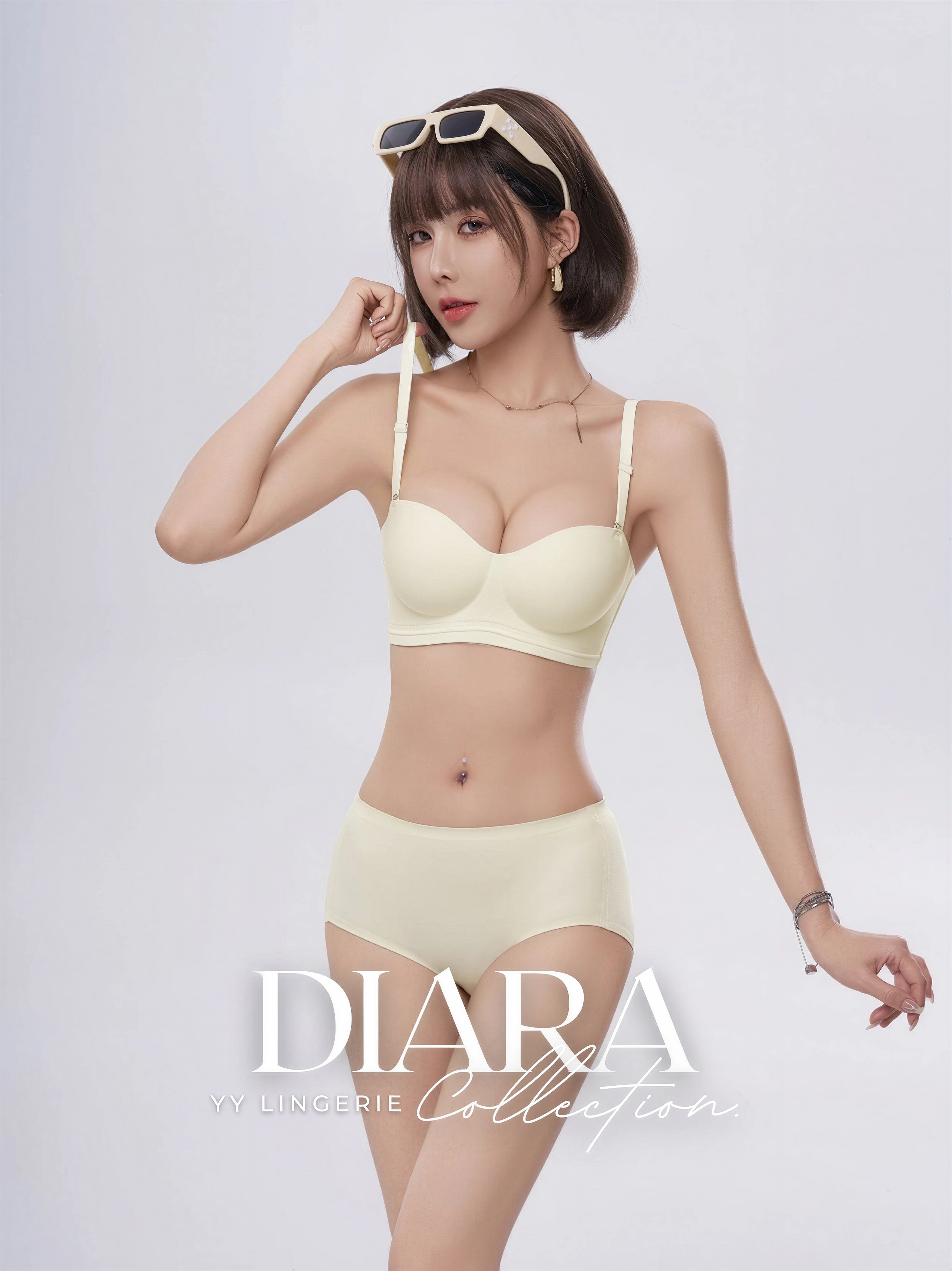 【预购PRE-ORDER】【DIARA】高质量字母侧翼网纱透气防滑胸罩 (4386)
