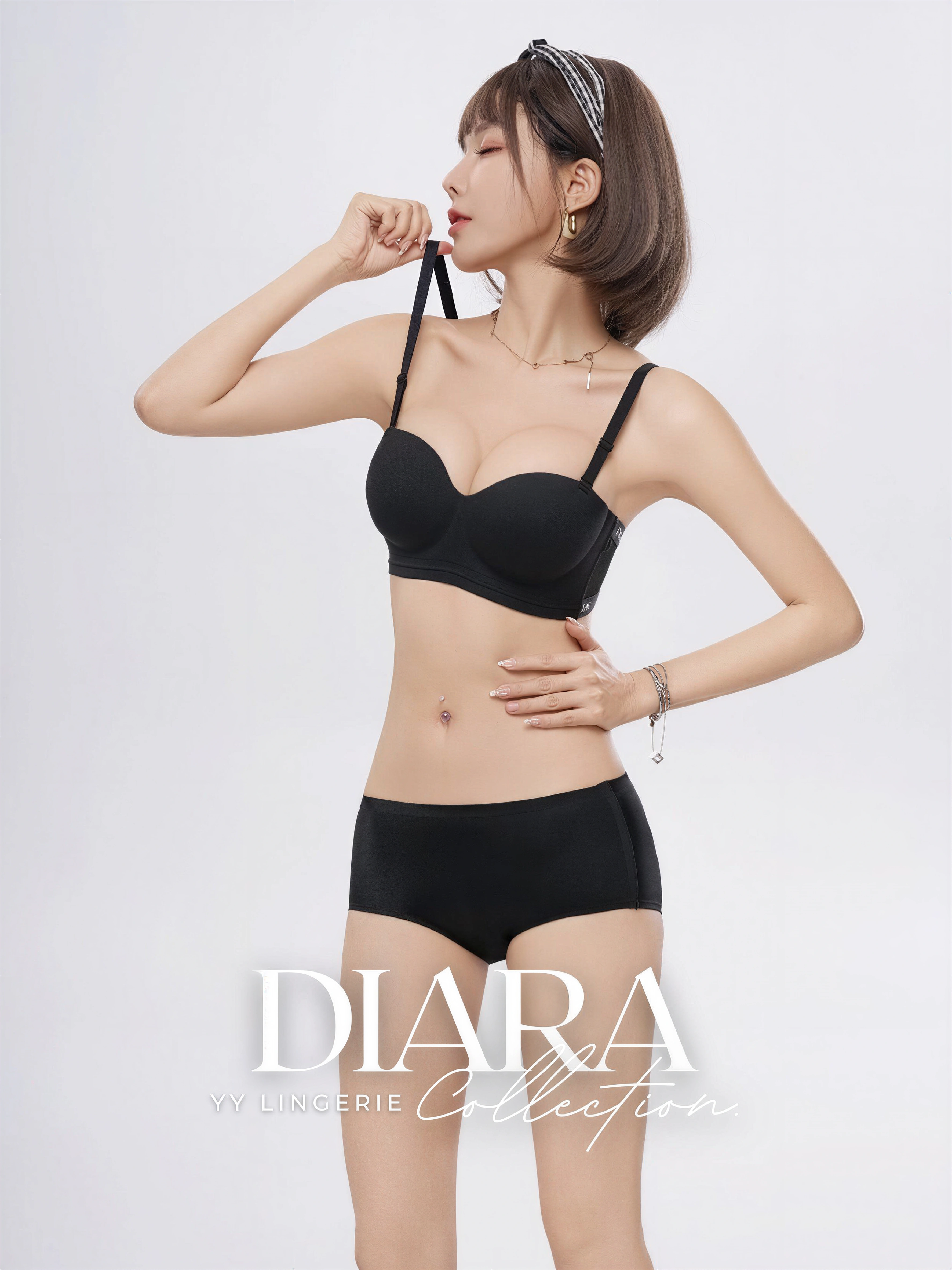 【预购PRE-ORDER】【DIARA】高质量字母侧翼网纱透气防滑胸罩 (4386)