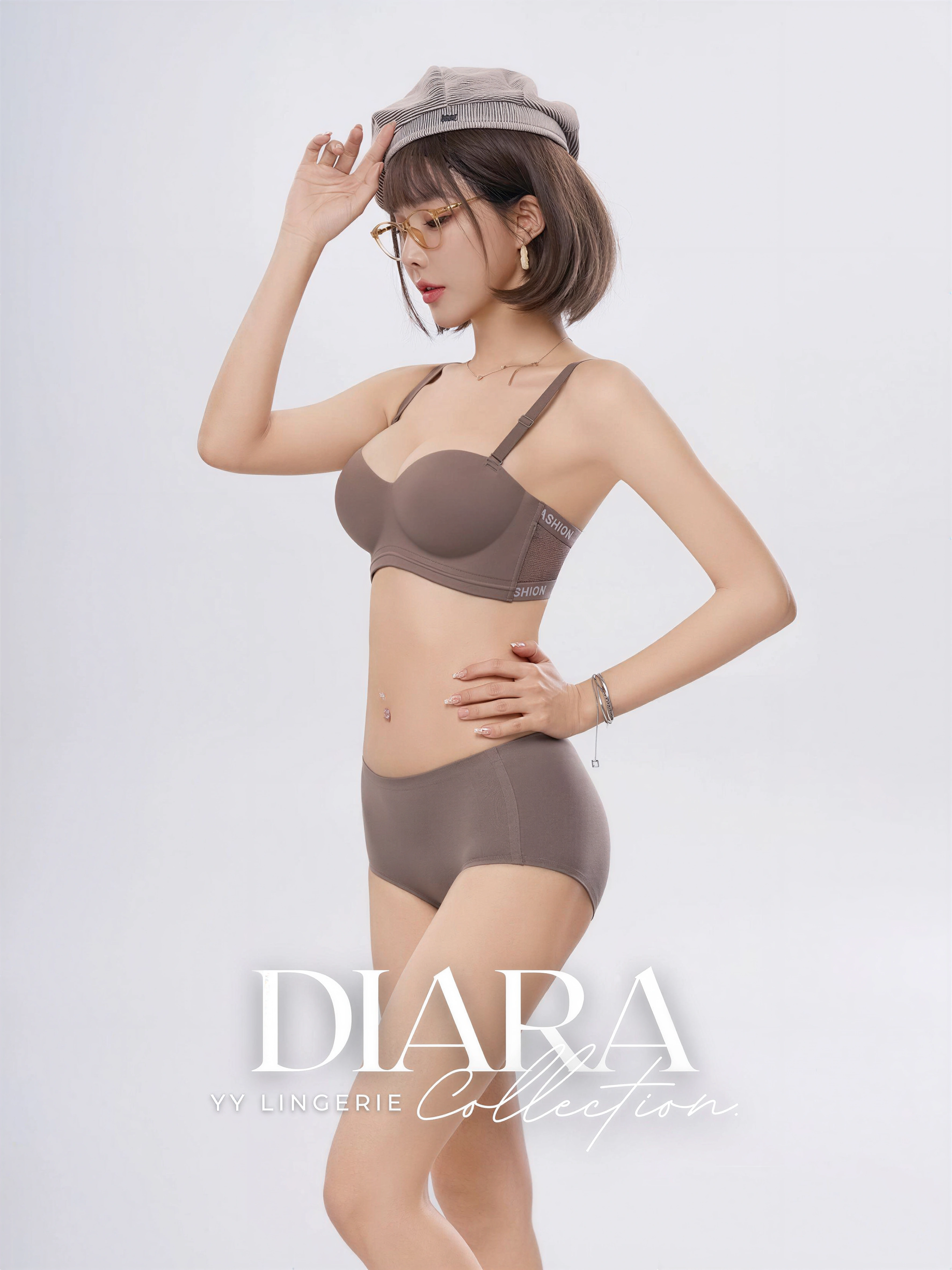 【预购PRE-ORDER】【DIARA】高质量字母侧翼网纱透气防滑胸罩 (4386)