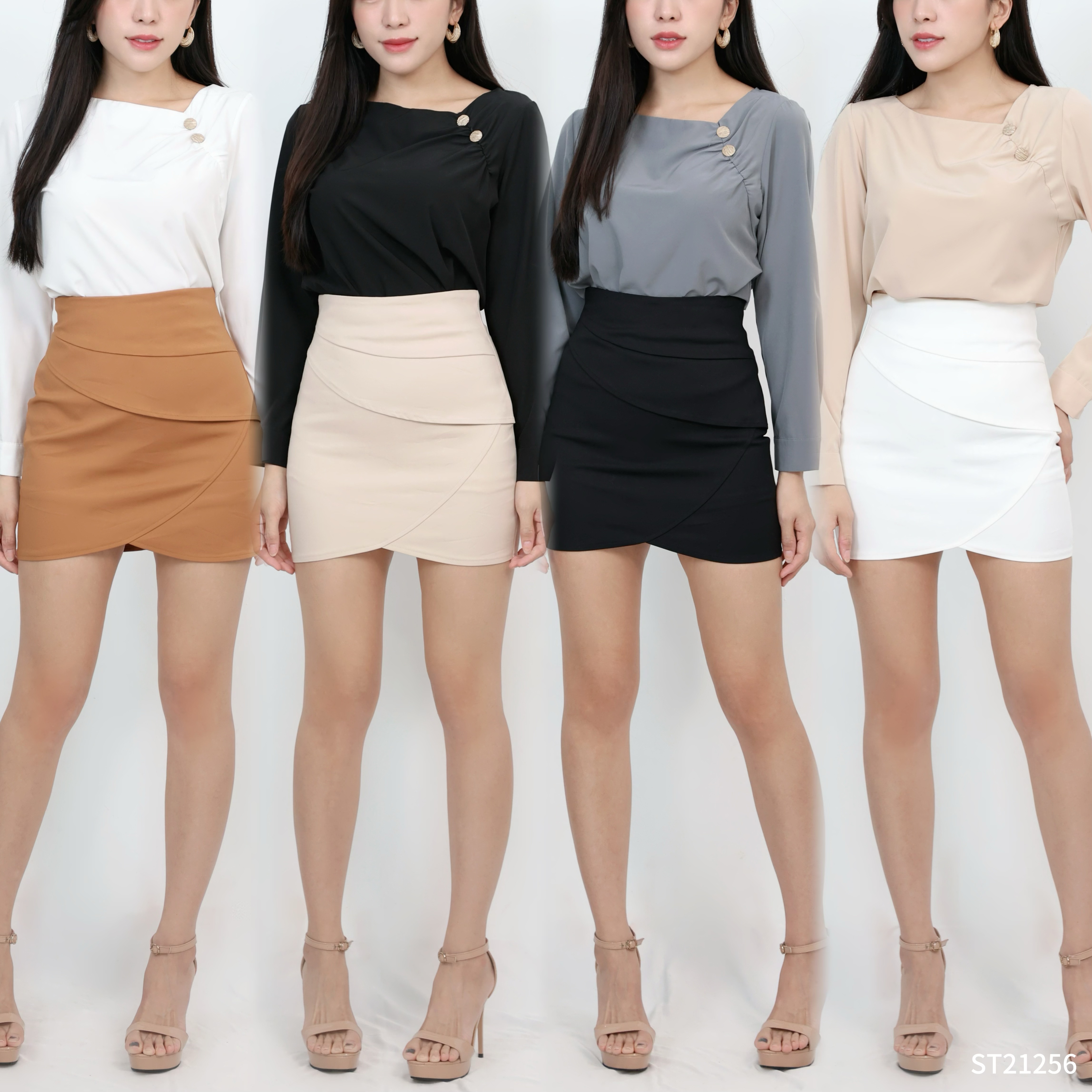 【LBP独家】韩版设计感包臀高腰裤裙 (ST21256) -La'Belle Fashion Boutique Sdn Bhd