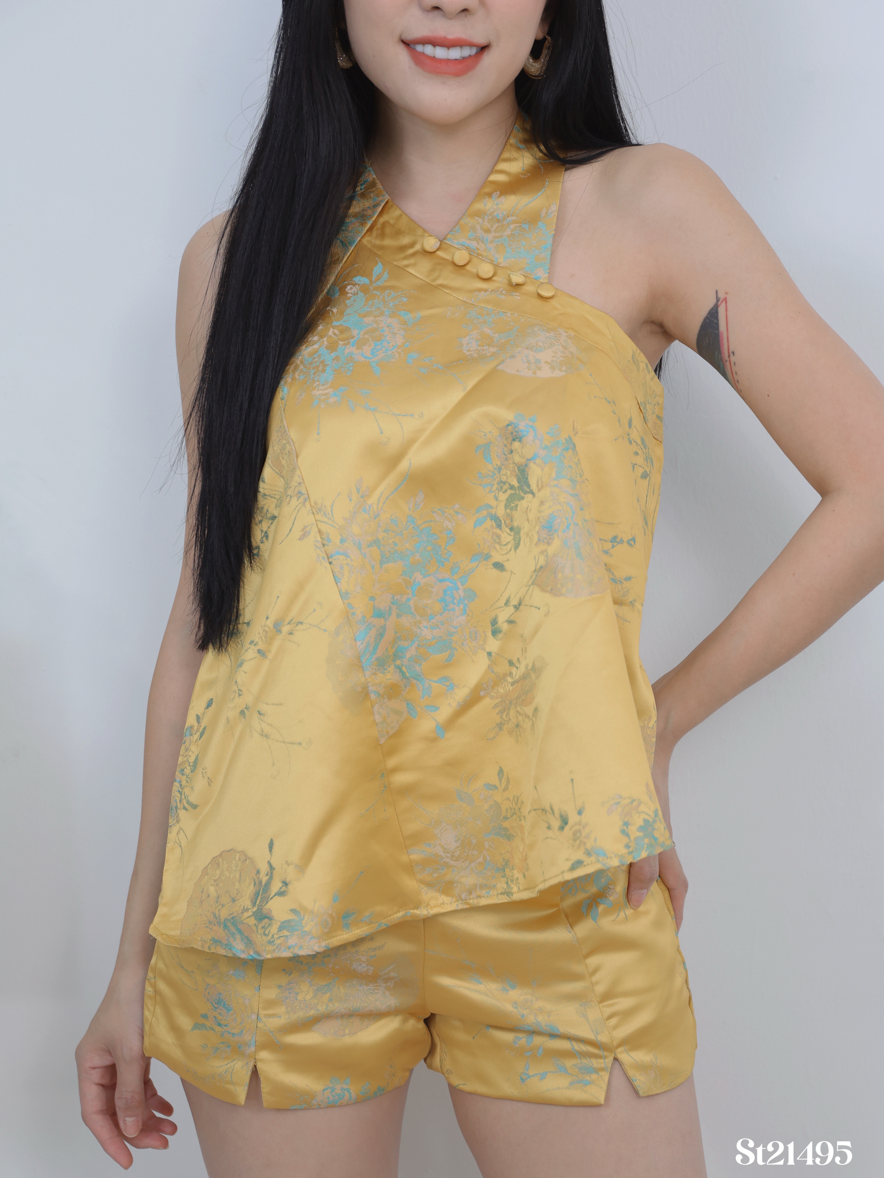 时尚设计感旗袍两件套 (ST21495)