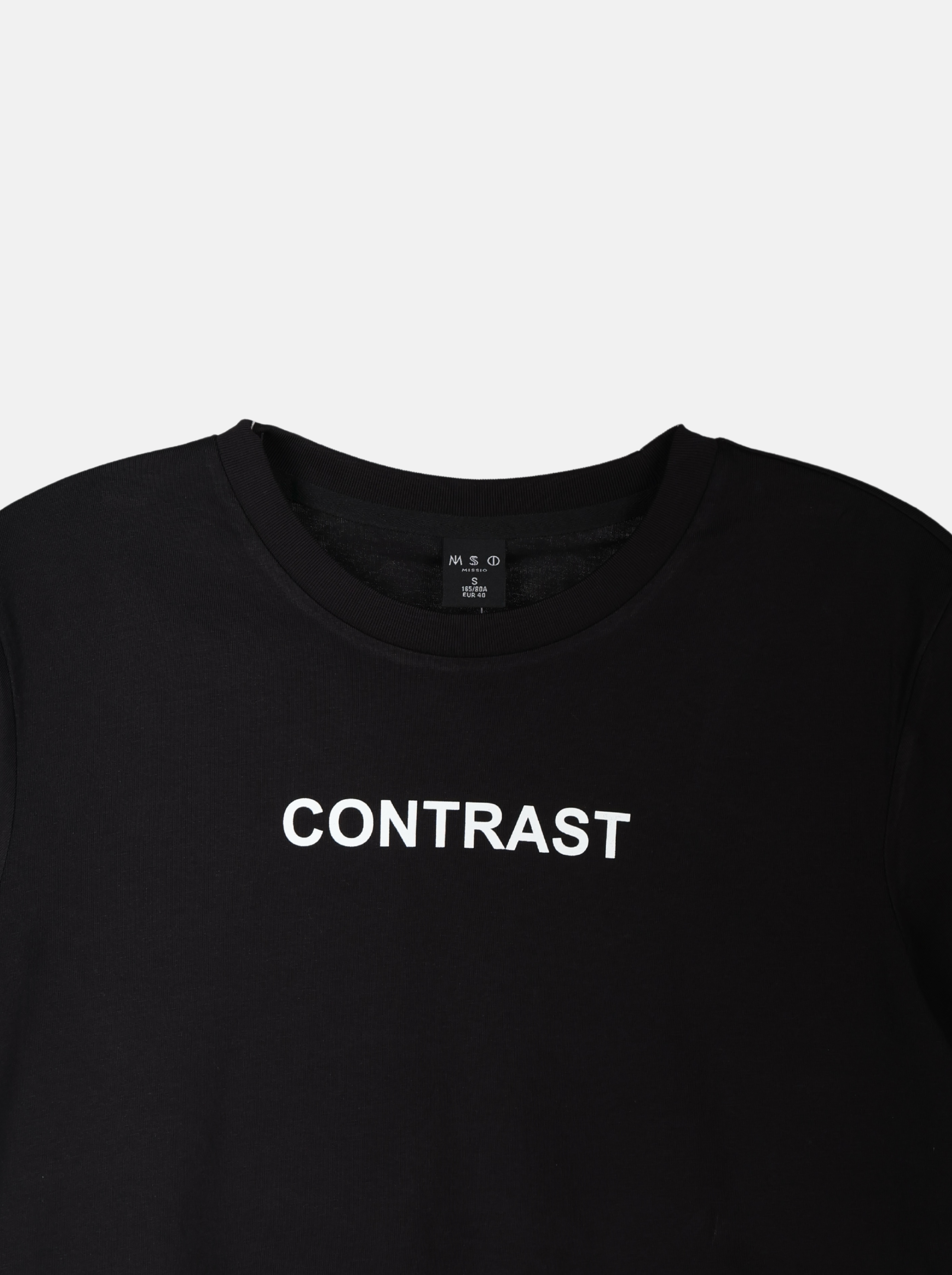 Men's Knitted Casual Wear with "CONTRAST" Slogan (YS30117)